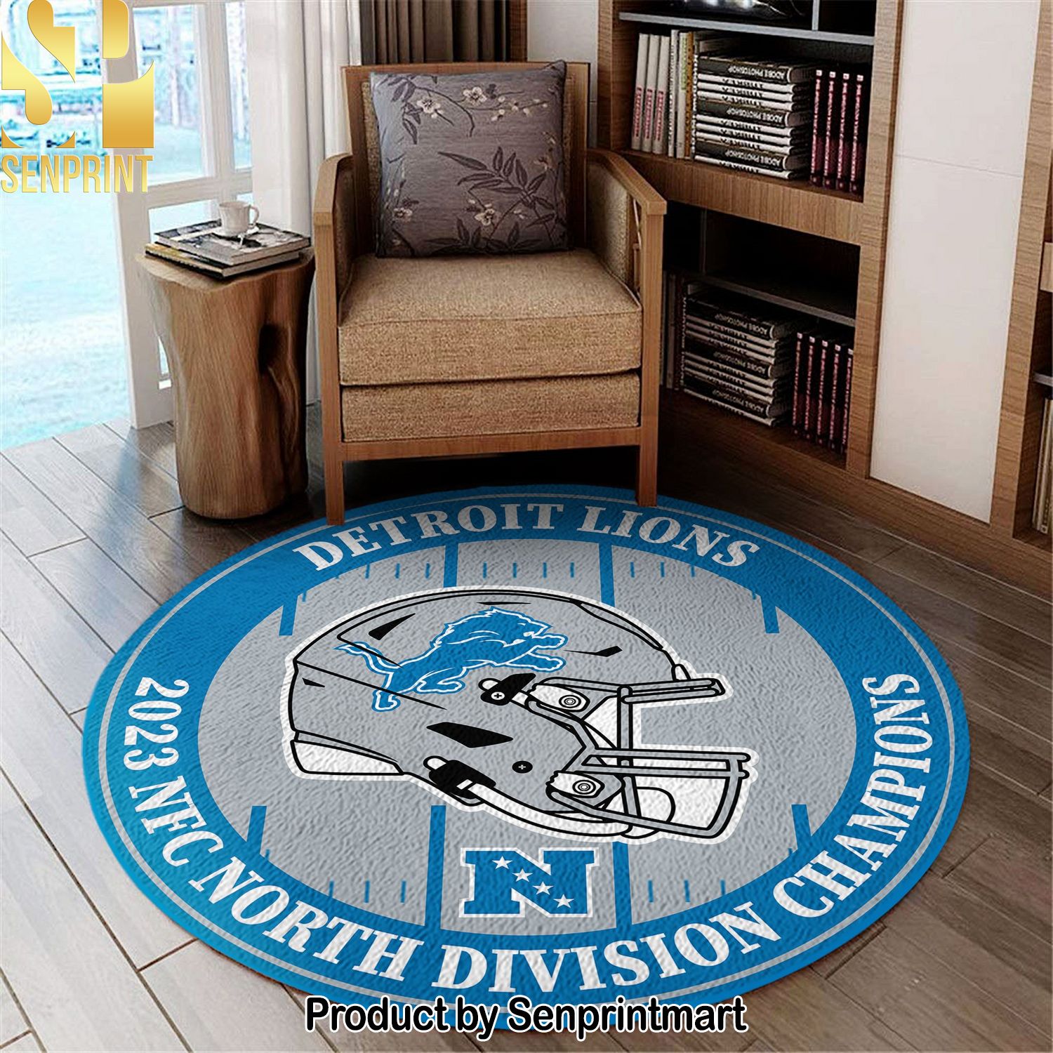 Detroit Lions 2023 NFC North Division Champions Carpet