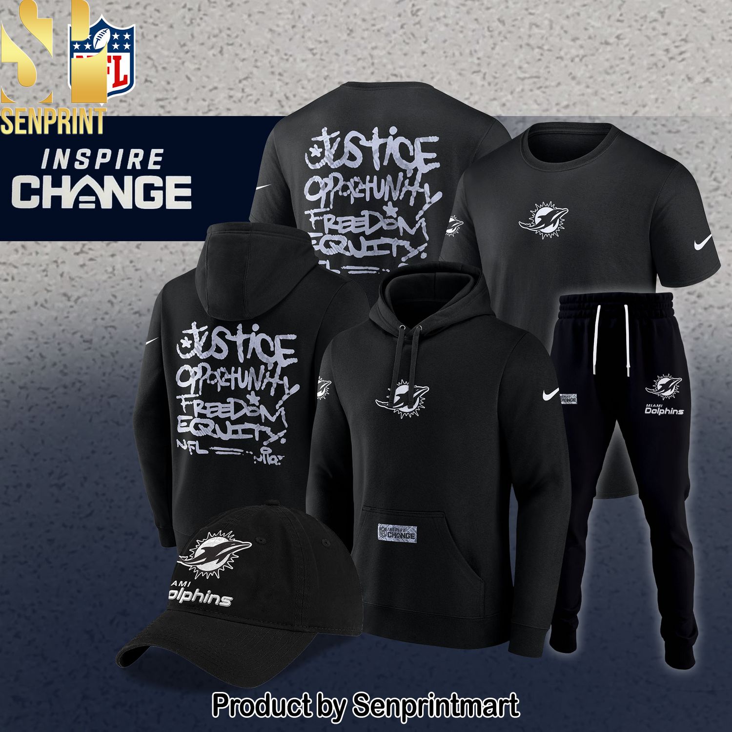 Miami Dolphins 2023 NFL Team Inspire Change Collection