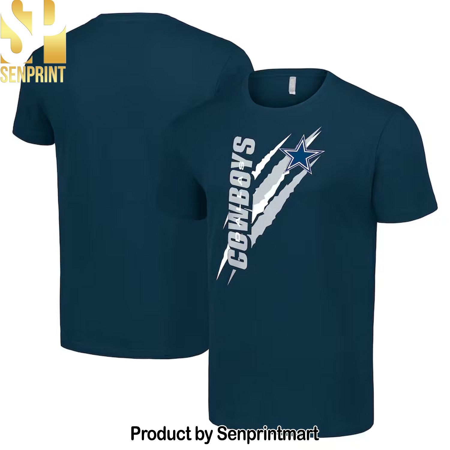 Navy Dallas Cowboys Color Scratch T-Shirt