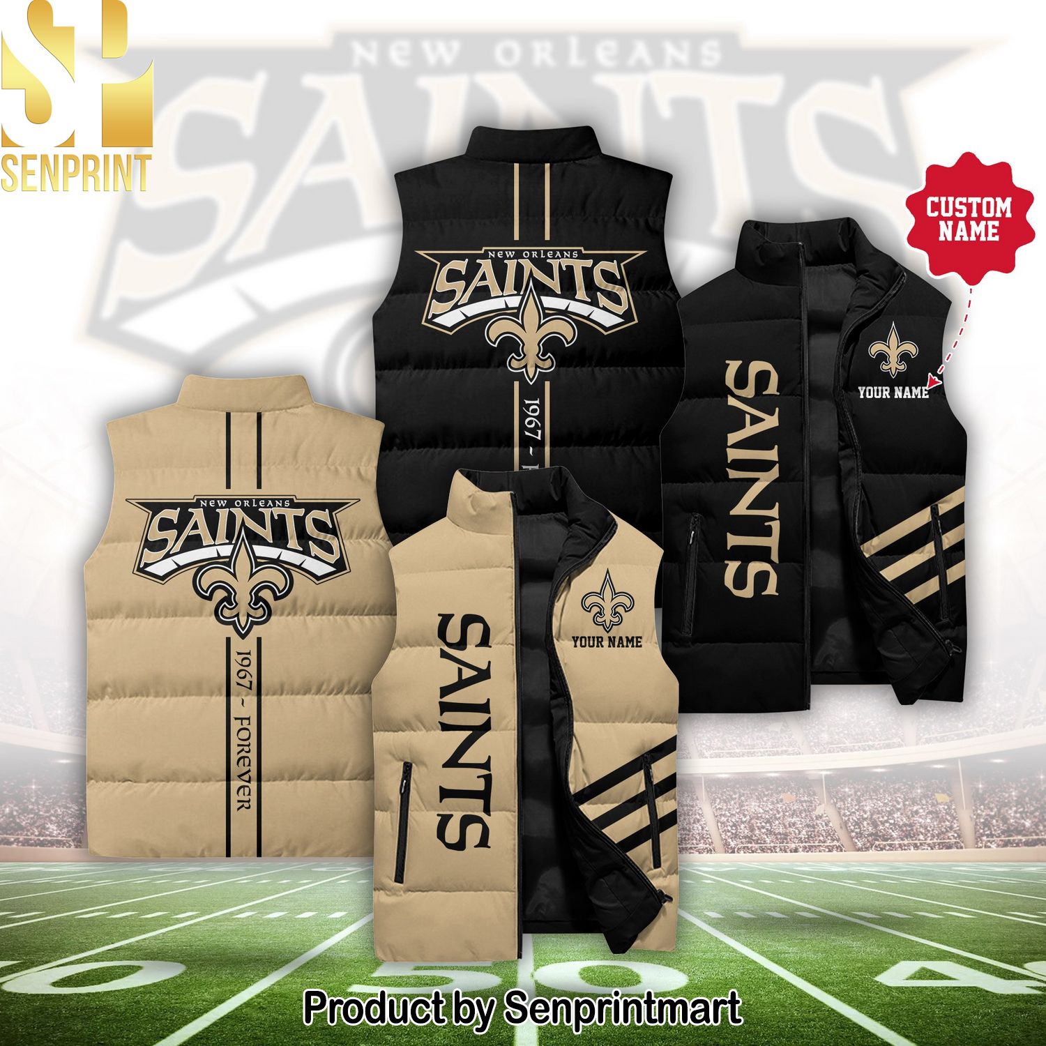 New Orleans Saints Forever Sleeveless Jacket