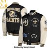 New Orleans Saints OVO Full-Snap For Sport Fans Varsity Bomber Jacket