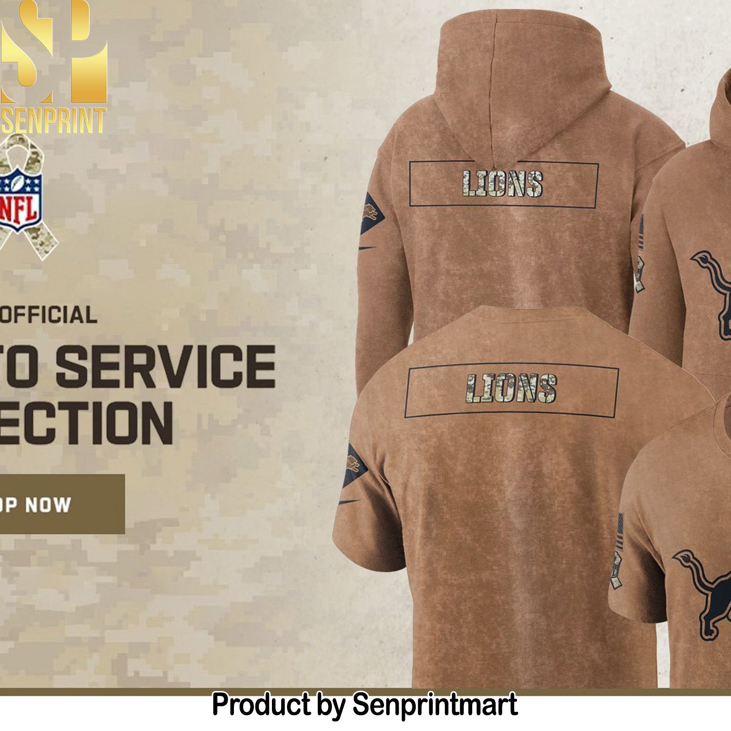 NFL Detroit Lions 2023 Salute To Service Shirt