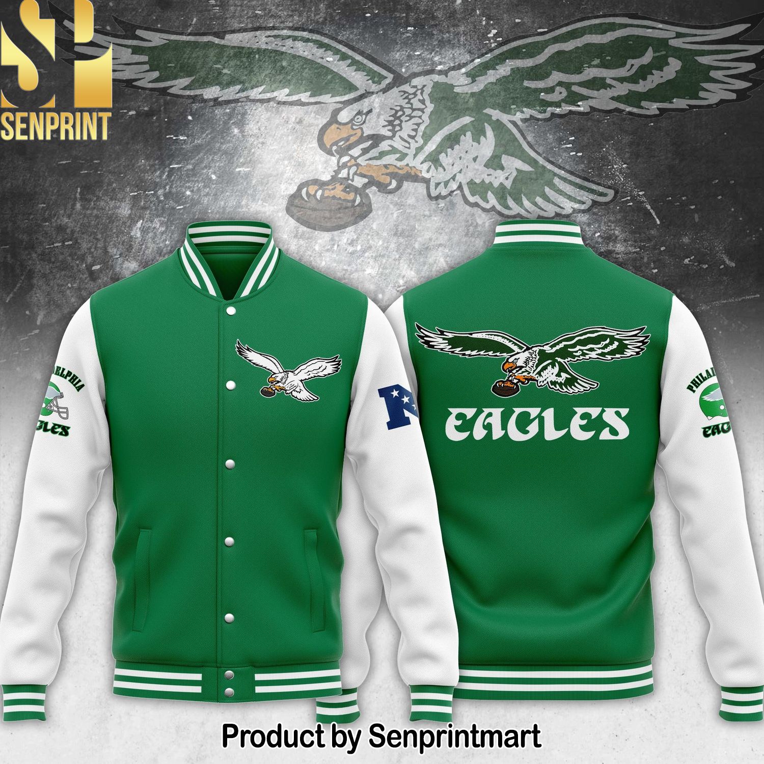 Philadelphia Eagles Baseball Jacket