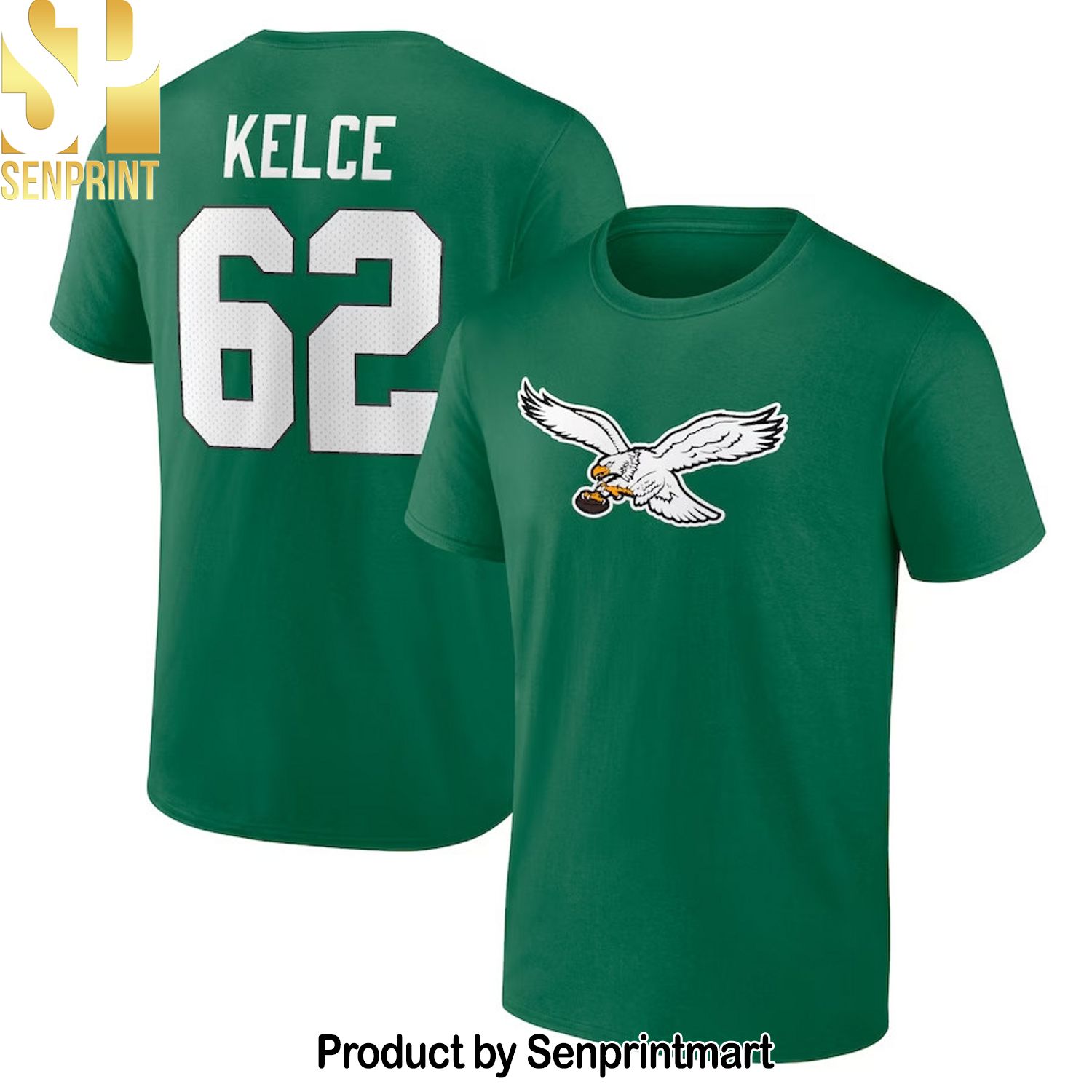 Philadelphia Eagles Jason Kelce Kelly Green Player Icon Shirt