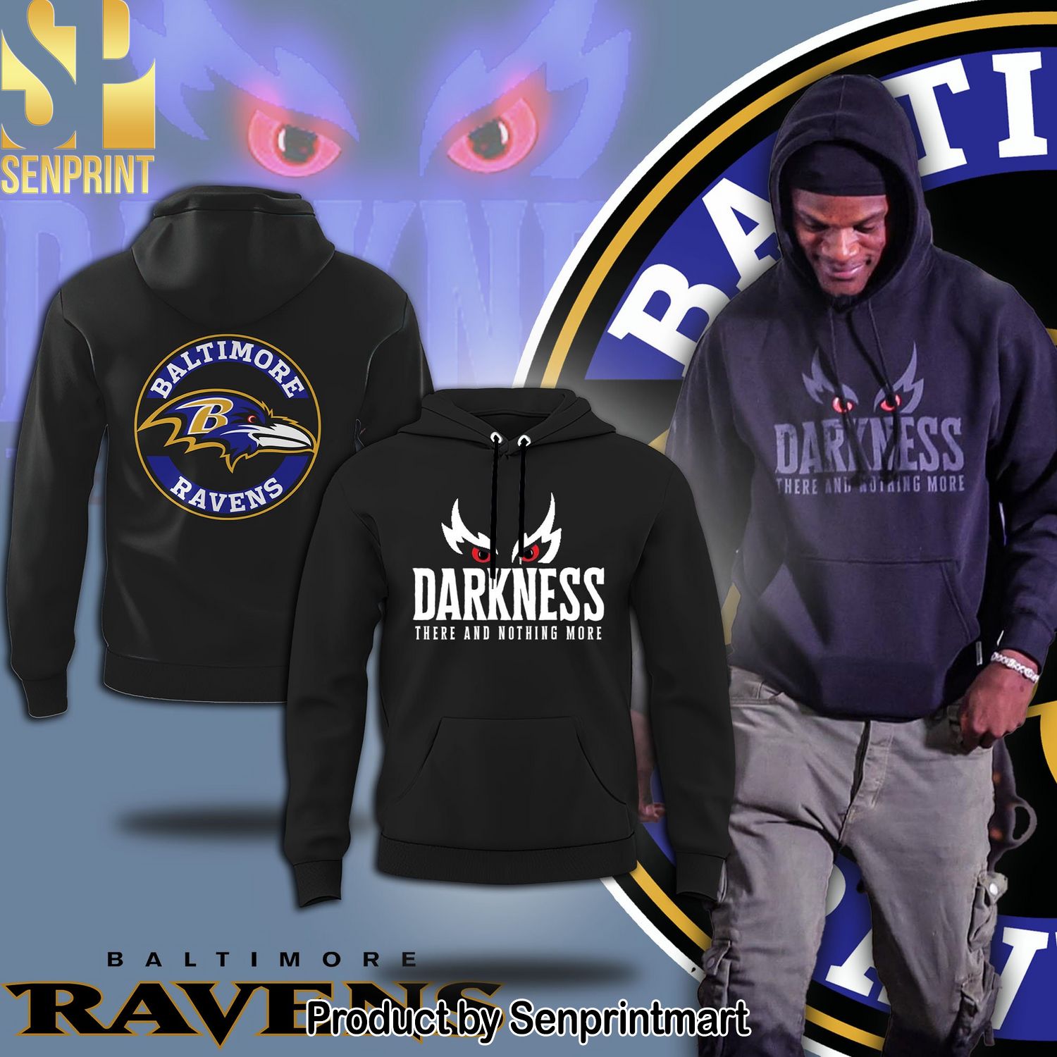 Baltimore Ravens Darkness Shirt version Black