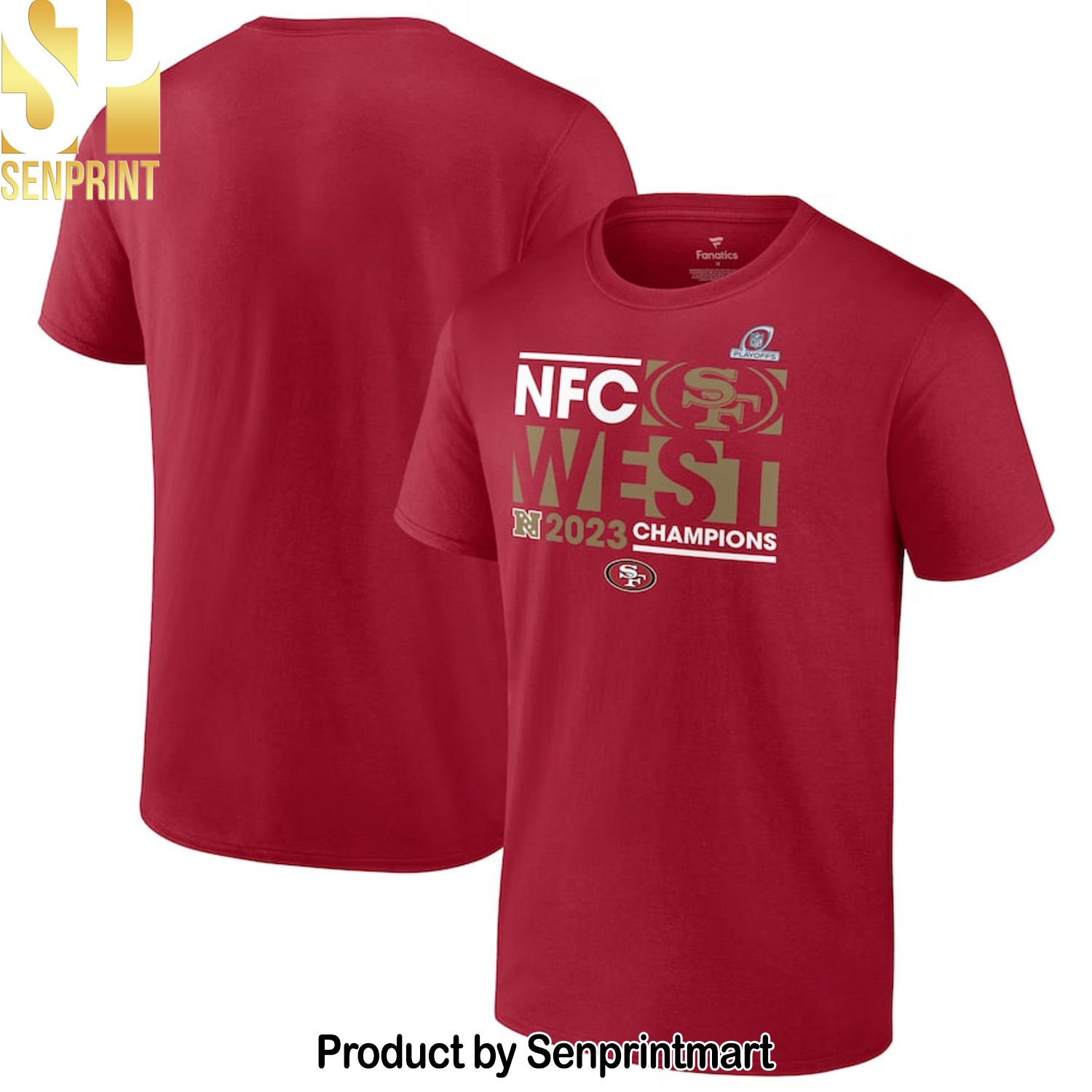 San Francisco 49ers Scarlet 2023 NFC West Division Champions Conquer Shirt