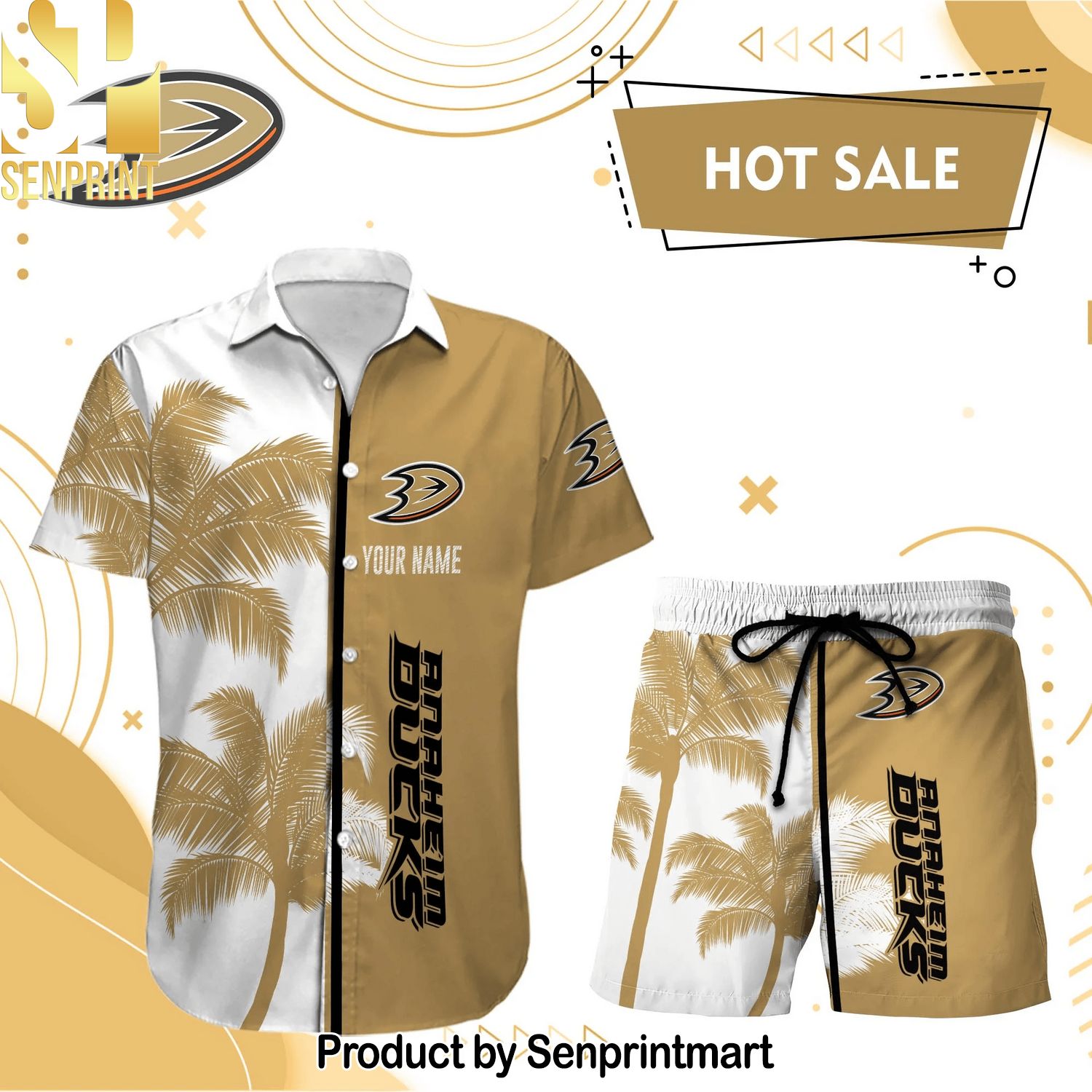 ANAHEIM DUCKS NHL Gift Ideas All Over Printed Hawaiian Shirt and Shorts