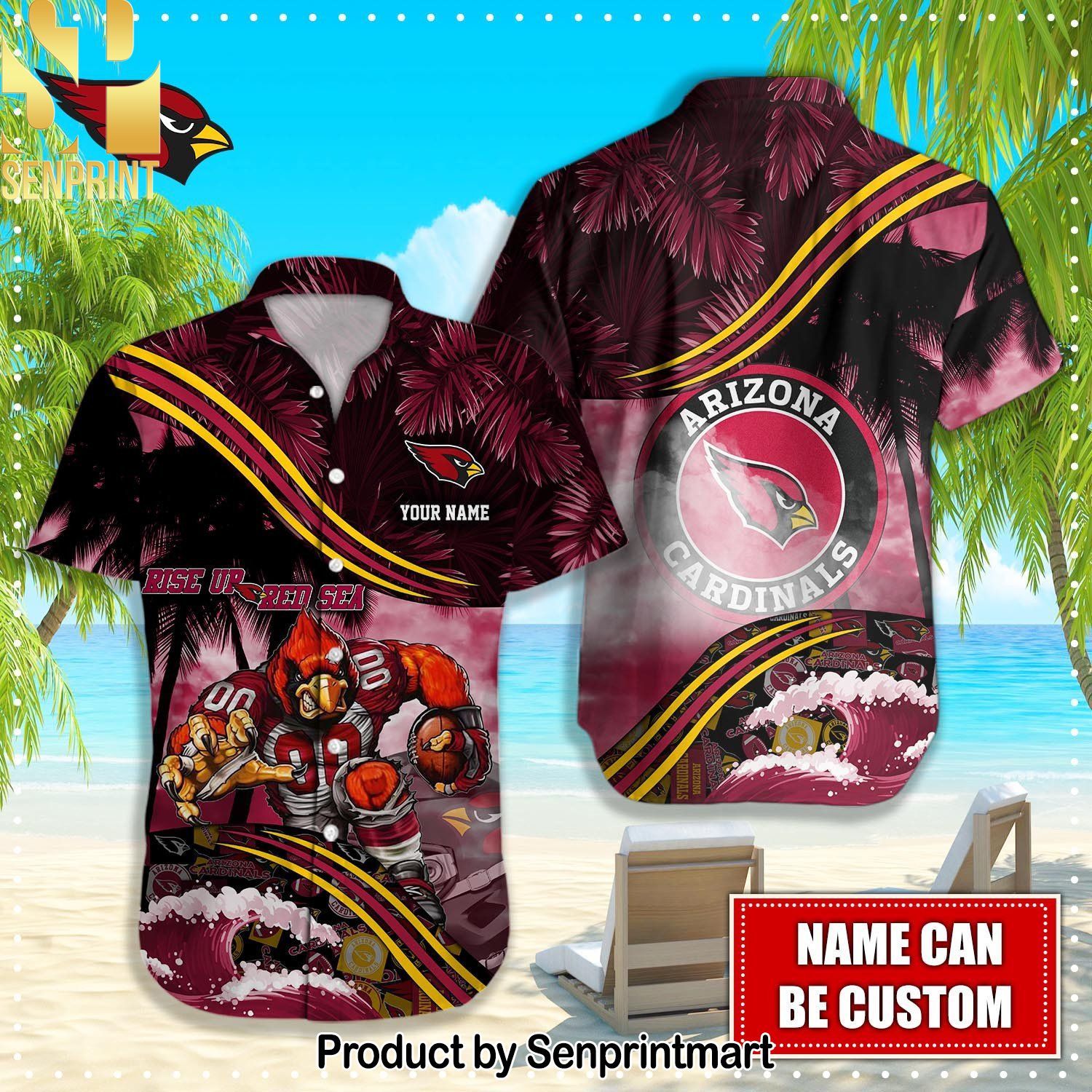 Arizona Cardinals NFL New Version Hawaiian Shirt and Shorts
