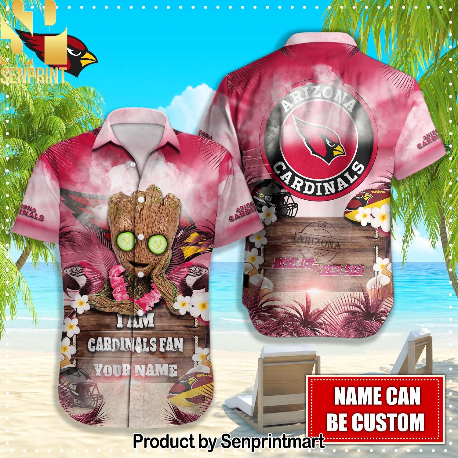 Arizona Cardinals NFL Unisex Hawaiian Shirt and Shorts