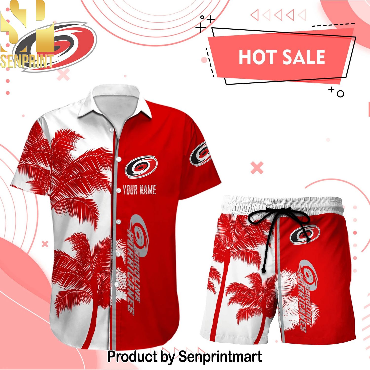 CAROLINA HURRICANES NHL For Fan All Over Printed Hawaiian Shirt and Shorts