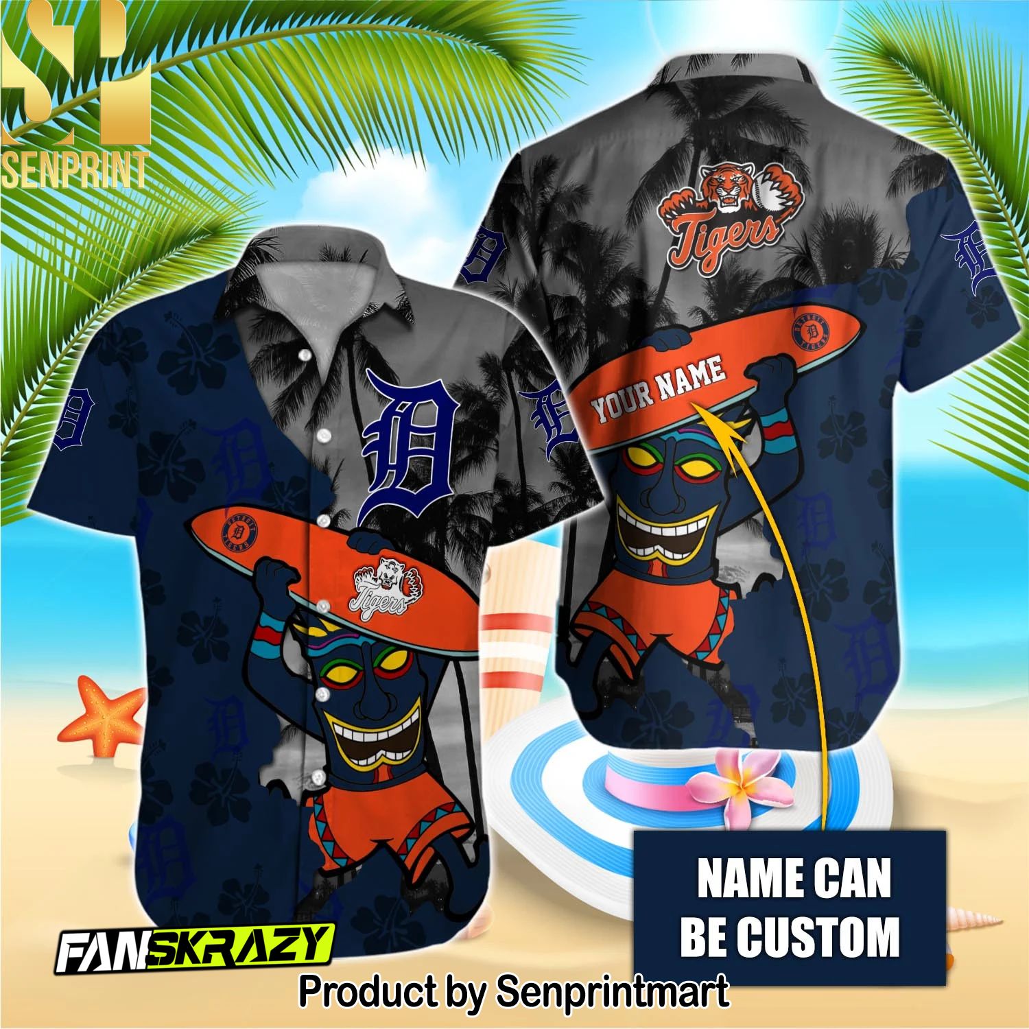 Detroit Tigers MLB All Over Printed Unisex Hawaiian Shirt and Shorts