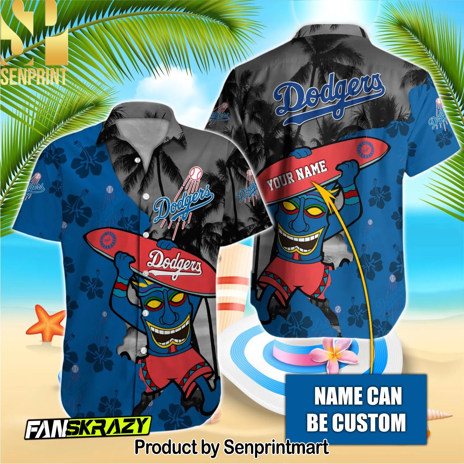 Los Angeles Dodgers MLB For Fans 3D Hawaiian Shirt and Shorts