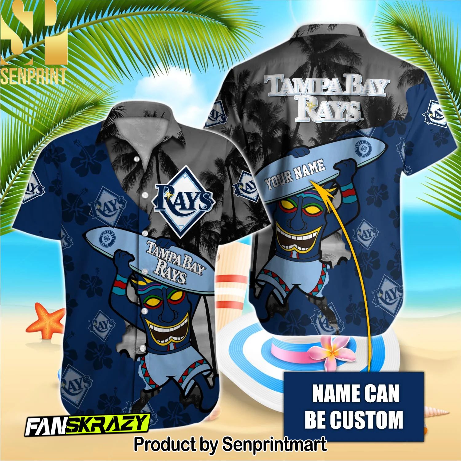 Tampa Bay Rays MLB 3D All Over Printed Hawaiian Shirt and Shorts
