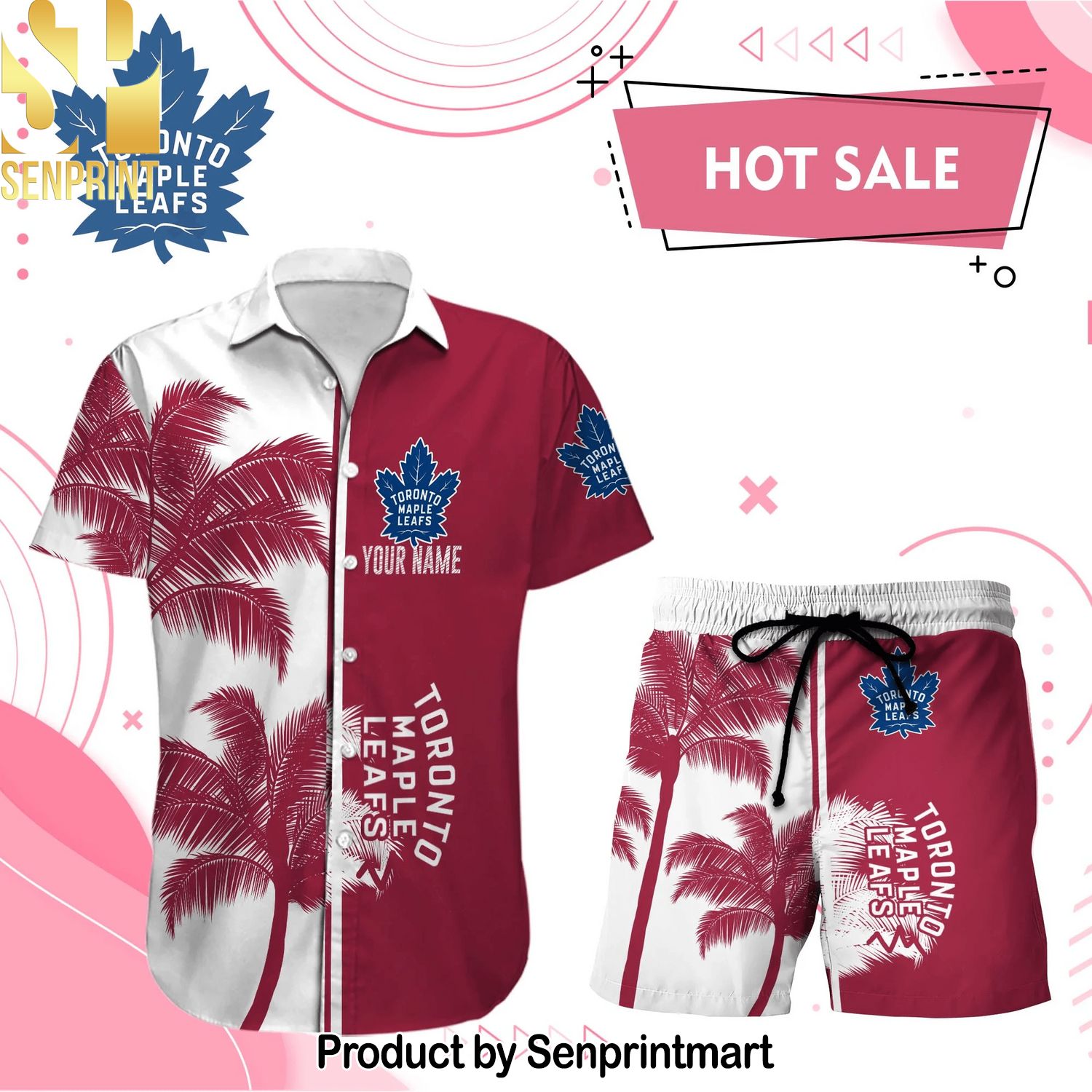 TORONTO MAPLE LEAFS NHL For Fans All Over Printed Hawaiian Shirt and Shorts