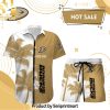 American International Yellow Jackets NCAA Hibiscus Tropical Flower Casual 3D Hawaiian Shirt and Shorts