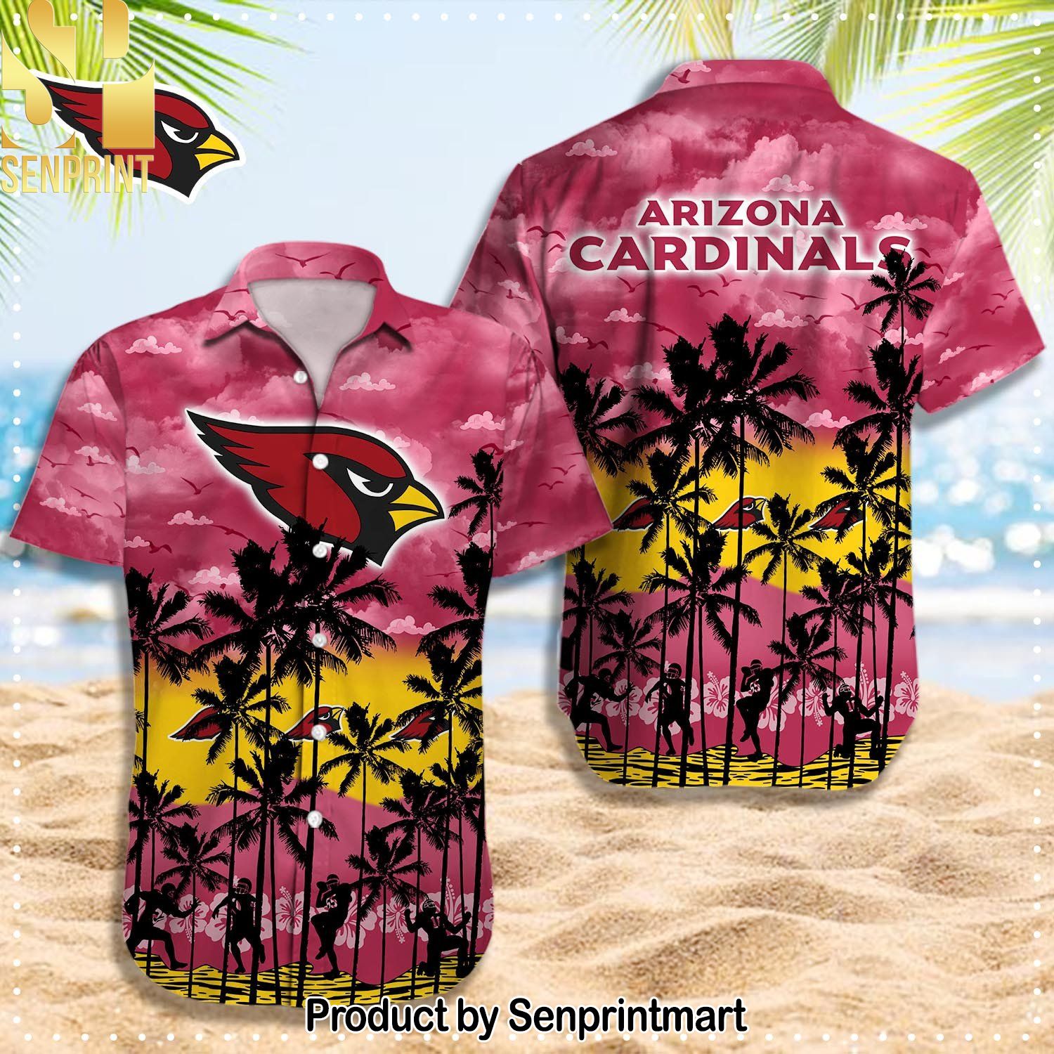 Arizona Cardinals NFL All Over Printed 3D Hawaiian Shirt and Shorts