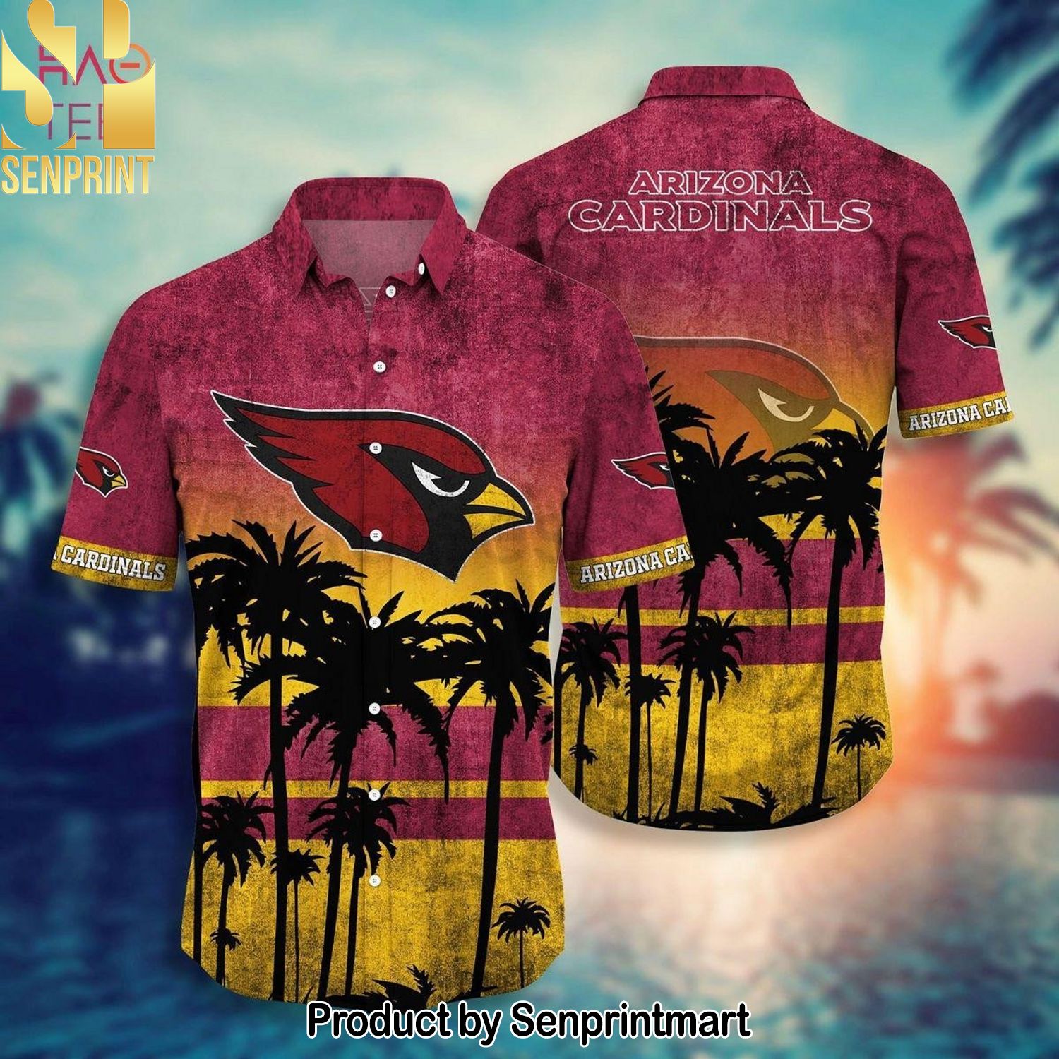 Arizona Cardinals NFL Unique Full Printing Hawaiian Shirt and Shorts