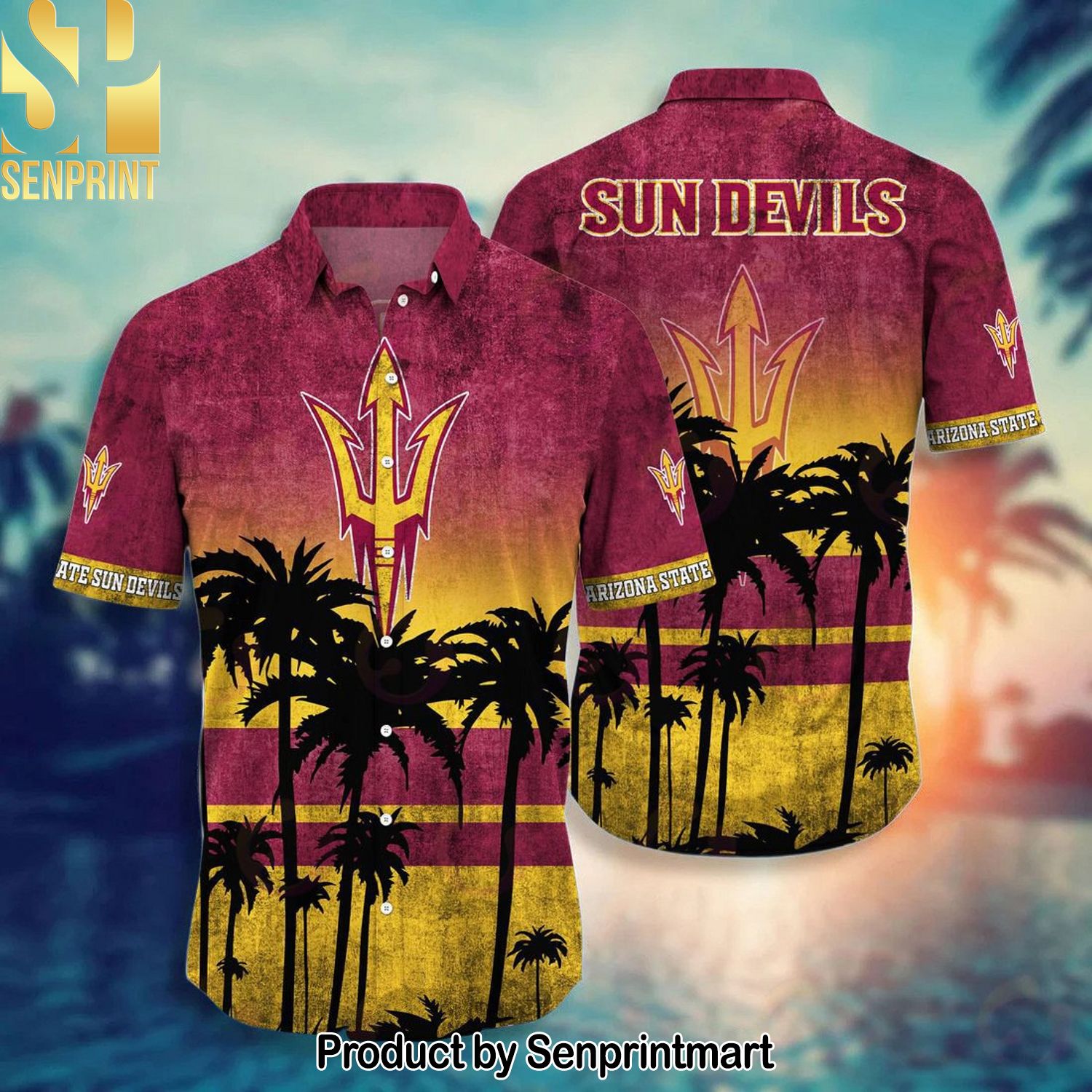 Arizona State Sun Devils Best Combo Full Printing Hawaiian Shirt and Shorts
