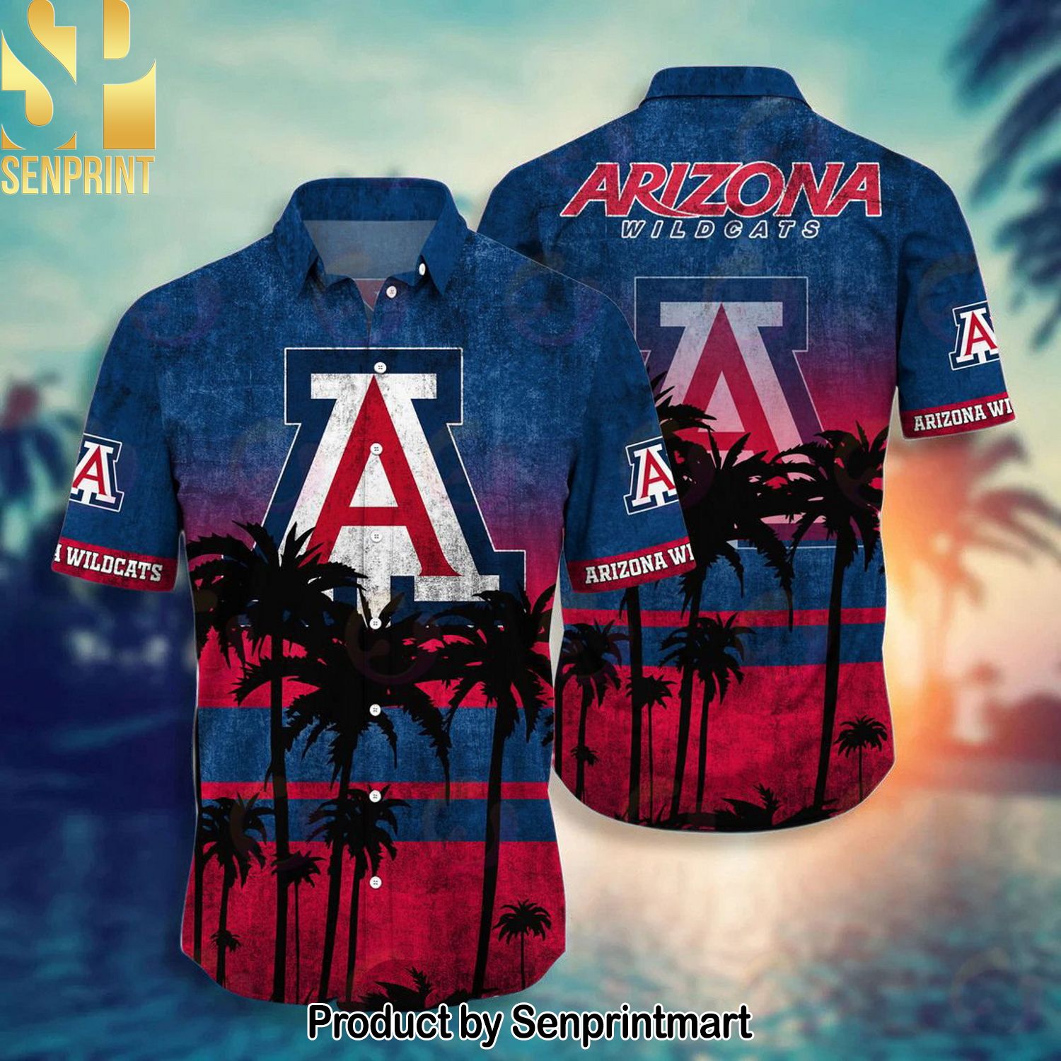 Arizona Wildcats Classic All Over Printed Hawaiian Shirt and Shorts