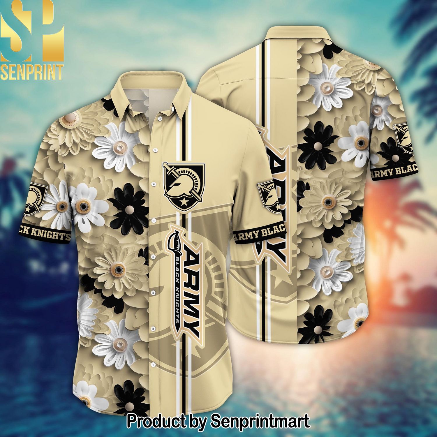Army Black Knights NCAA Flower Cool Version Hawaiian Shirt and Shorts