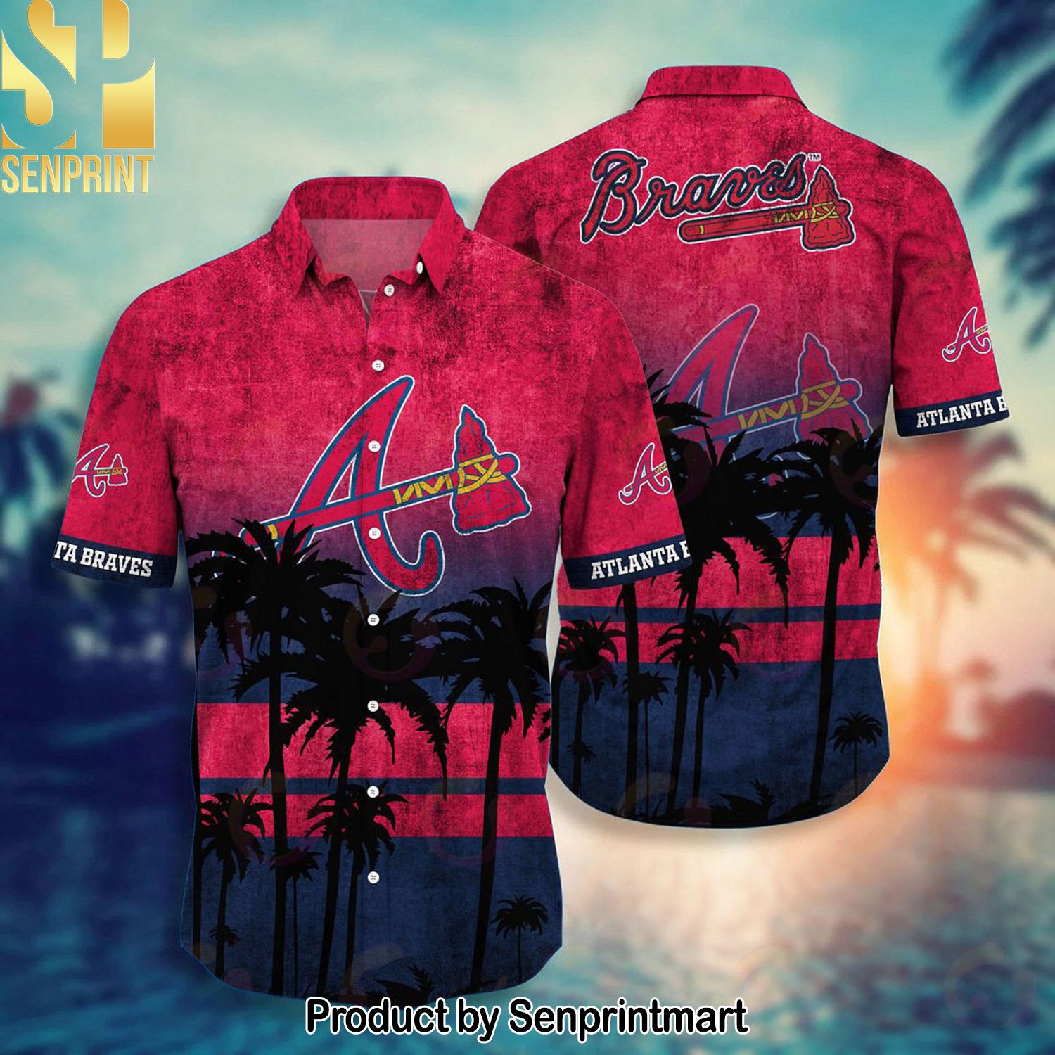 Atlanta Braves MLB Street Style Hawaiian Shirt and Shorts