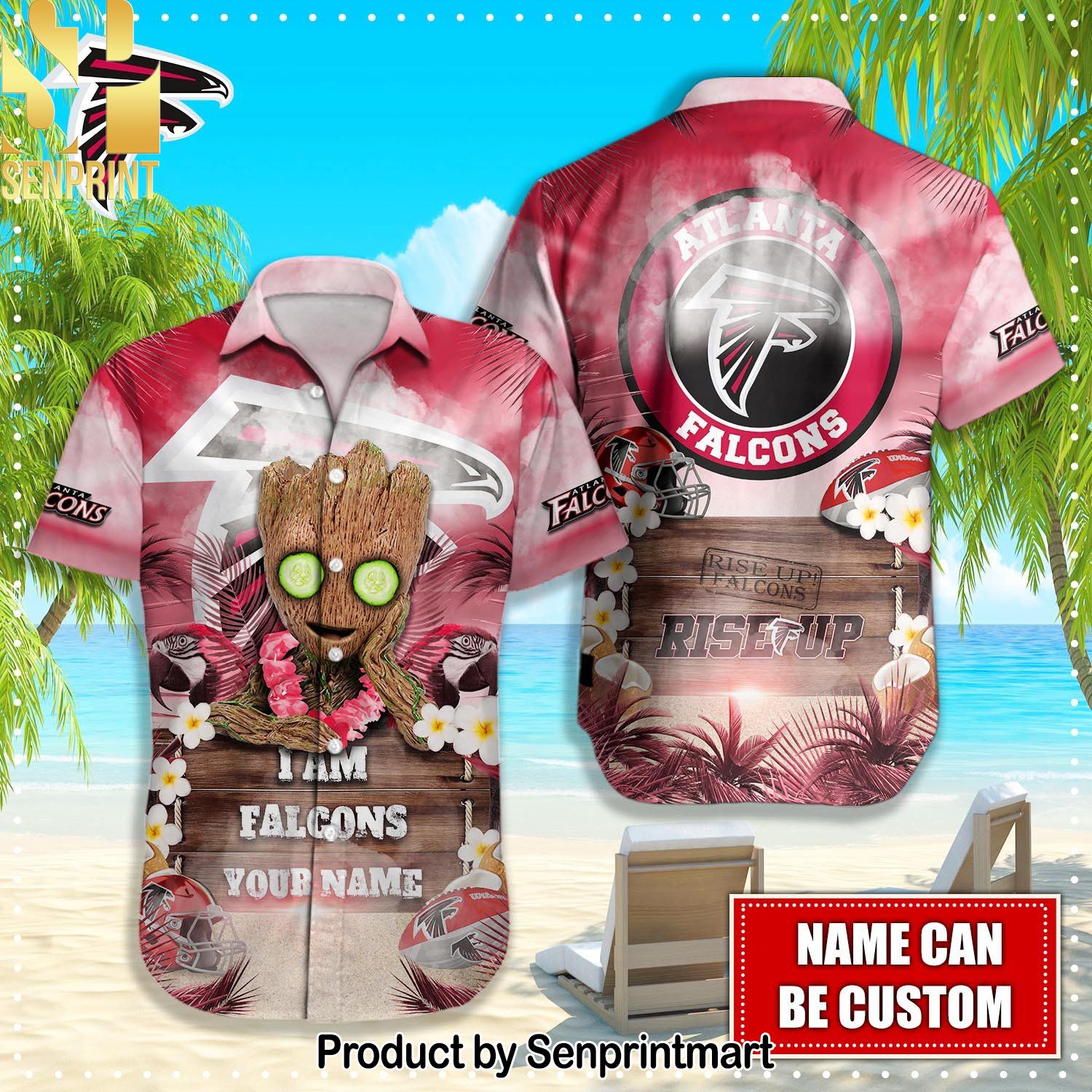 Atlanta Falcons NFL Gift Ideas Full Print Hawaiian Shirt and Shorts