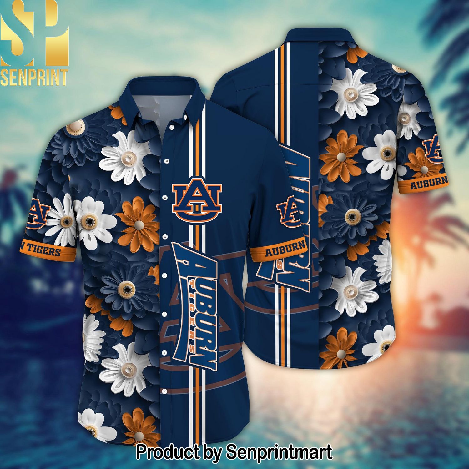 Auburn Tigers NCAA Flower For Fans 3D Hawaiian Shirt and Shorts