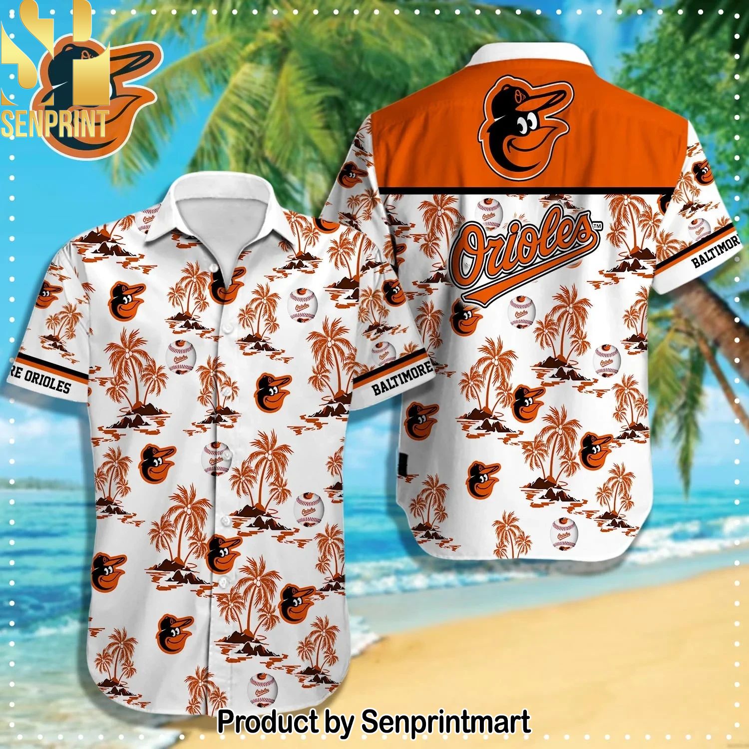 Baltimore Orioles MLB 3D All Over Printed Hawaiian Shirt and Shorts