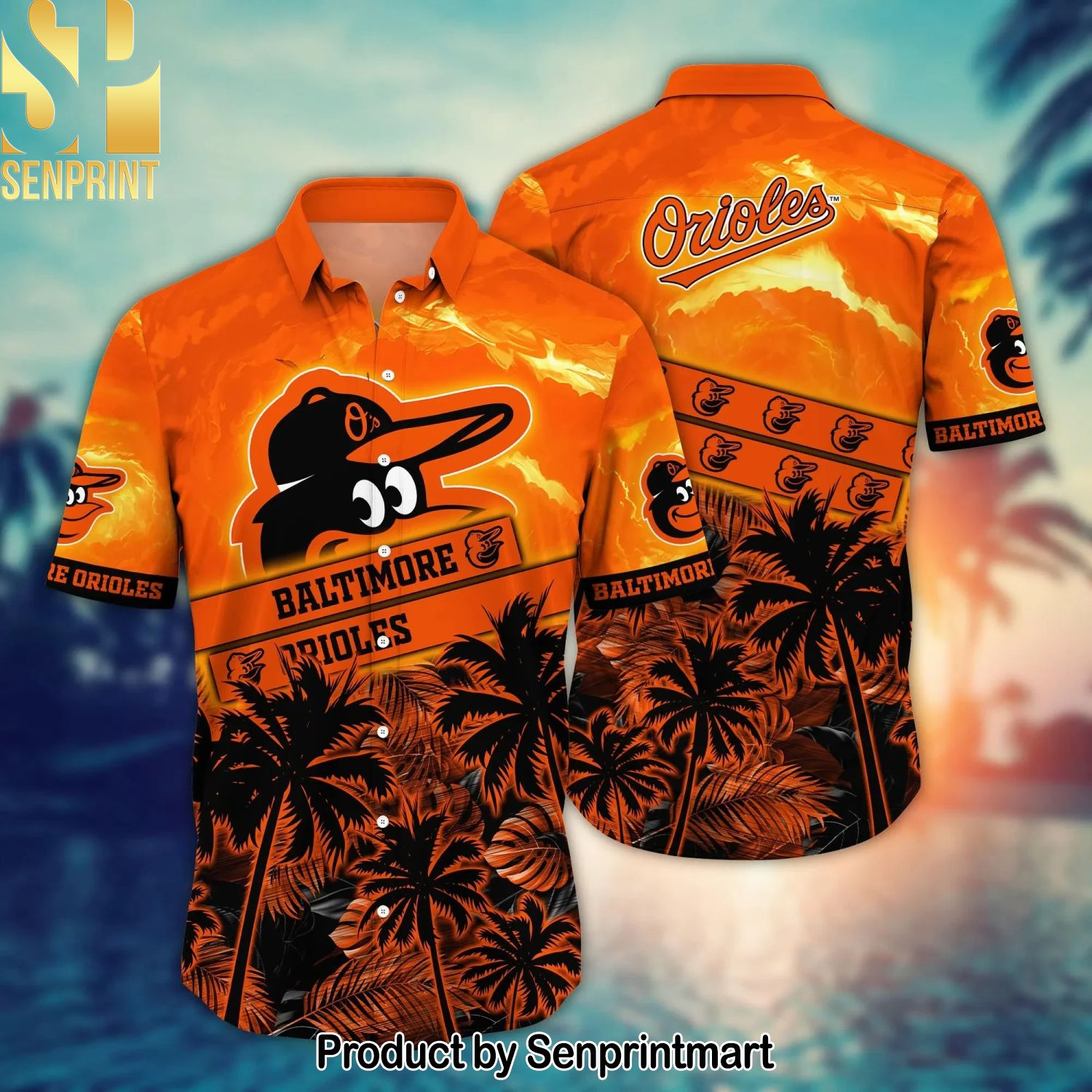 Baltimore Orioles MLB Flower Unique 3D Hawaiian Shirt and Shorts