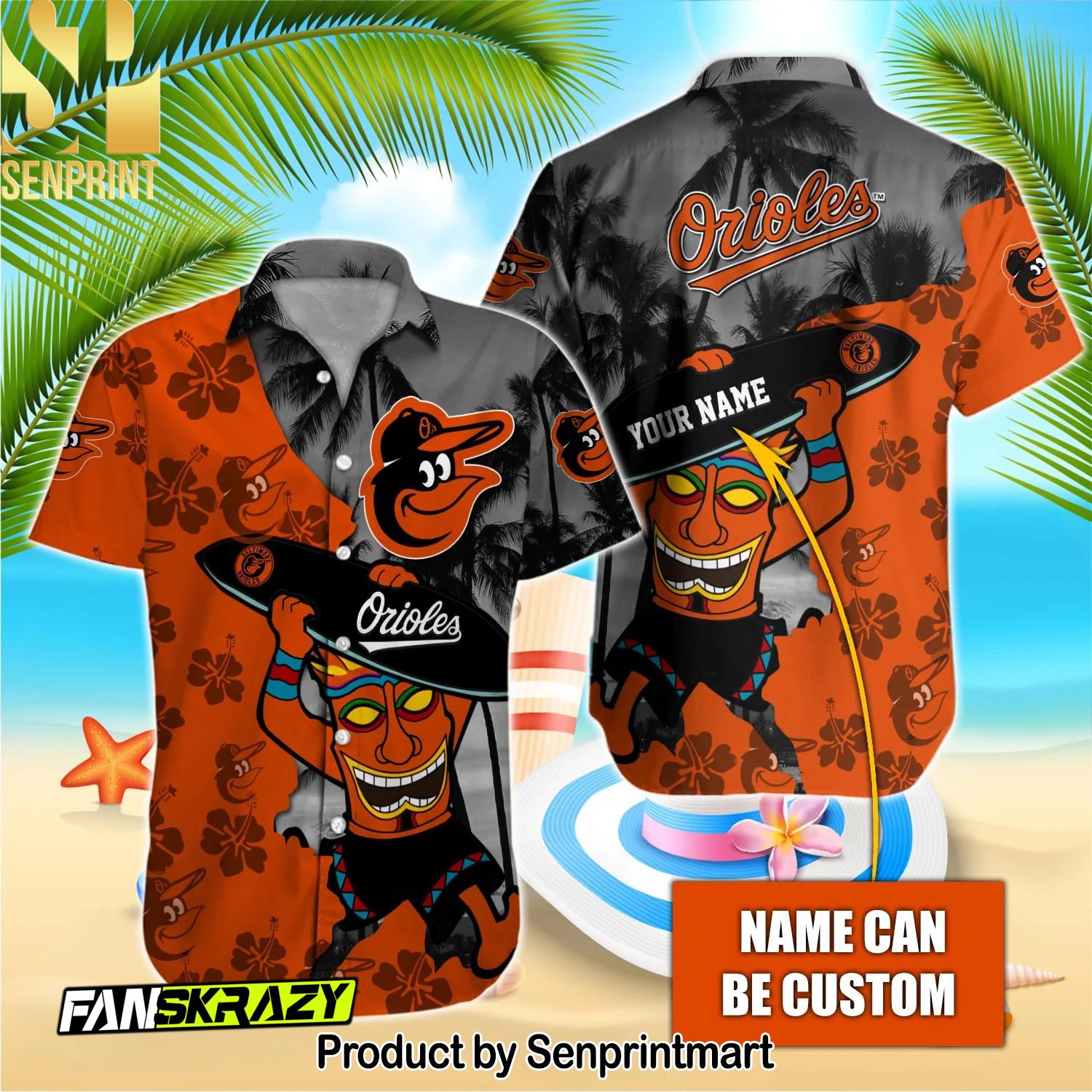 Baltimore Orioles MLB Hot Fashion Hawaiian Shirt and Shorts