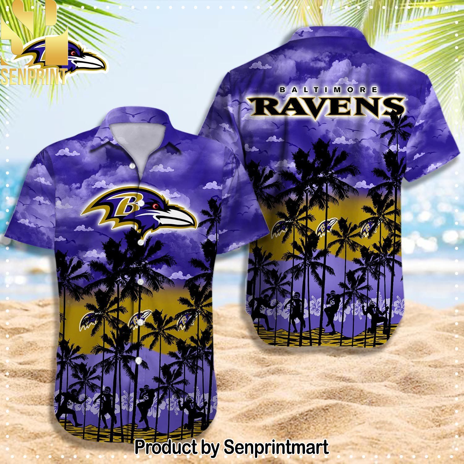 Baltimore Ravens NFL Unisex Hawaiian Shirt and Shorts