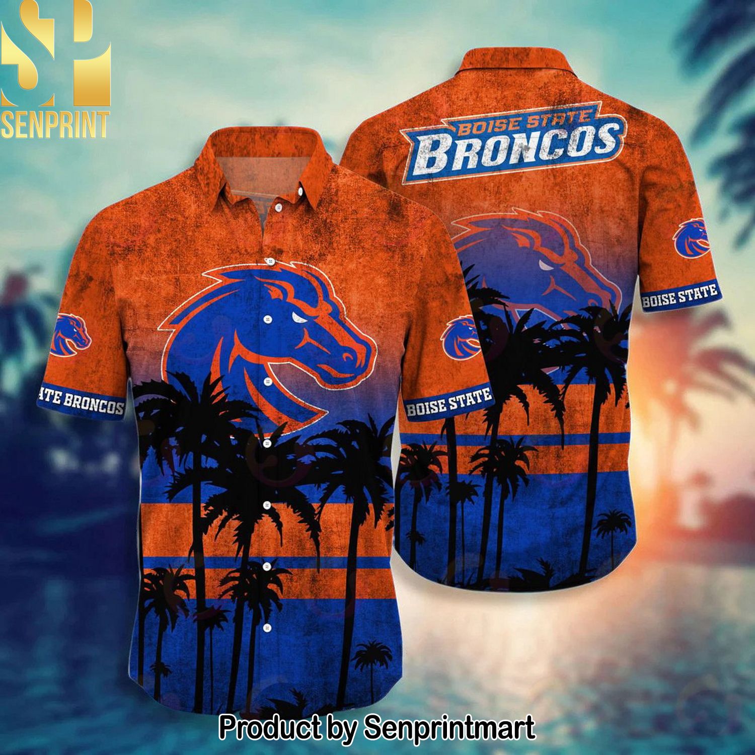 Boise State Broncos 3D Full Printed Hawaiian Shirt and Shorts