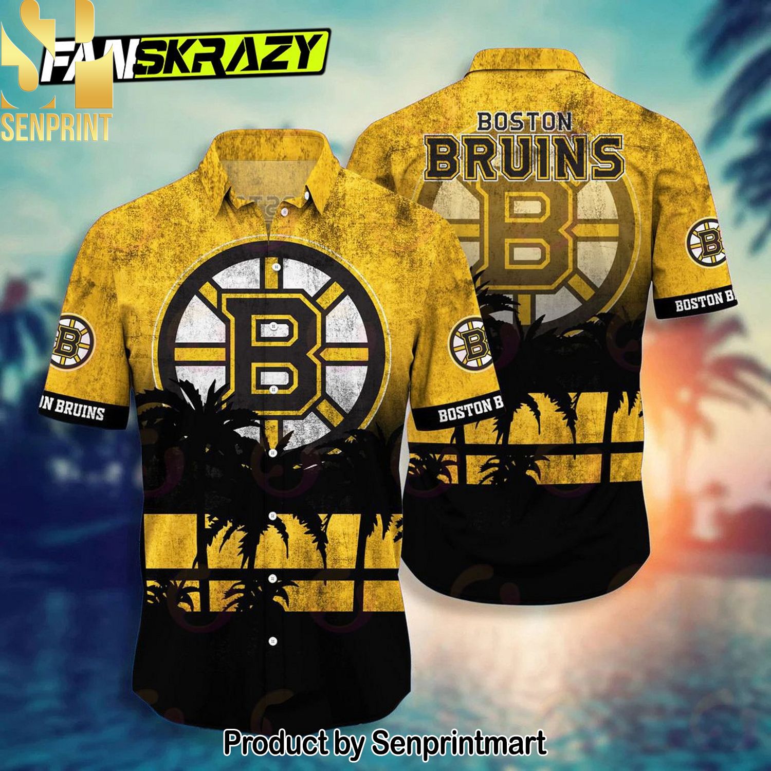 Boston Bruins NHL Gift Ideas Full Print Hawaiian Shirt and Shorts