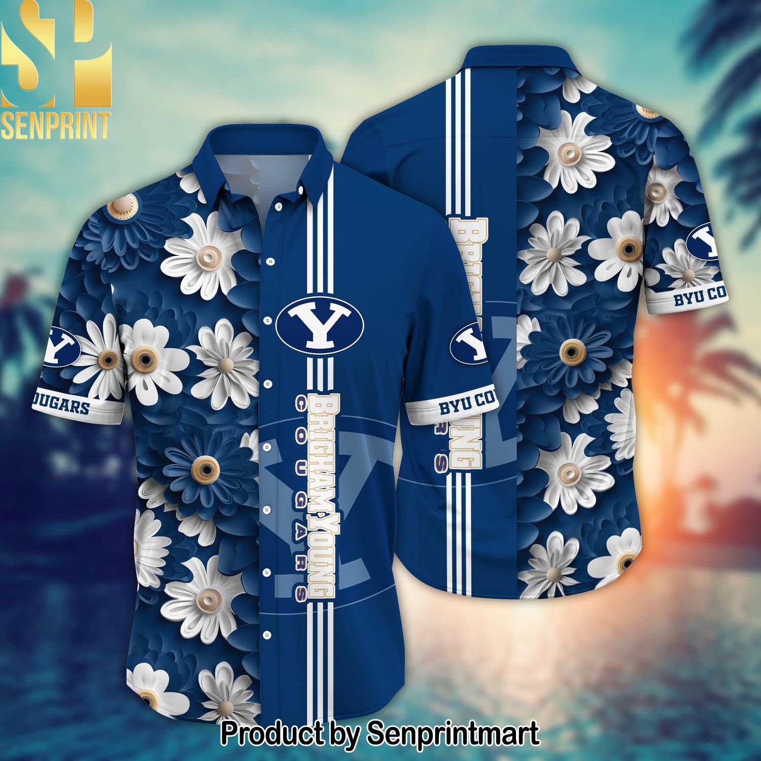 BYU Cougars NCAA Flower For Fan Full Printed Hawaiian Shirt and Shorts