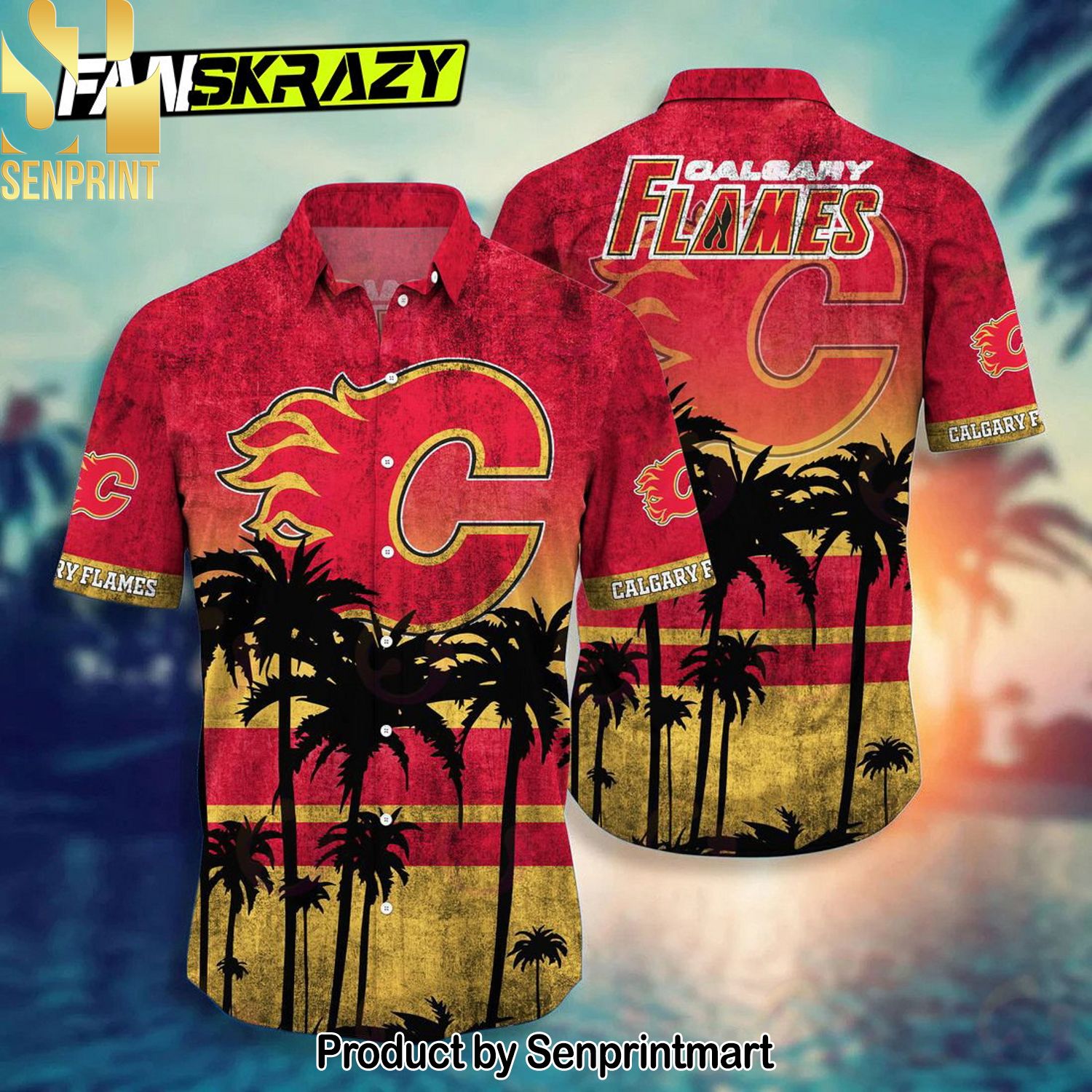 Calgary Flames NHL Unique Hawaiian Shirt and Shorts