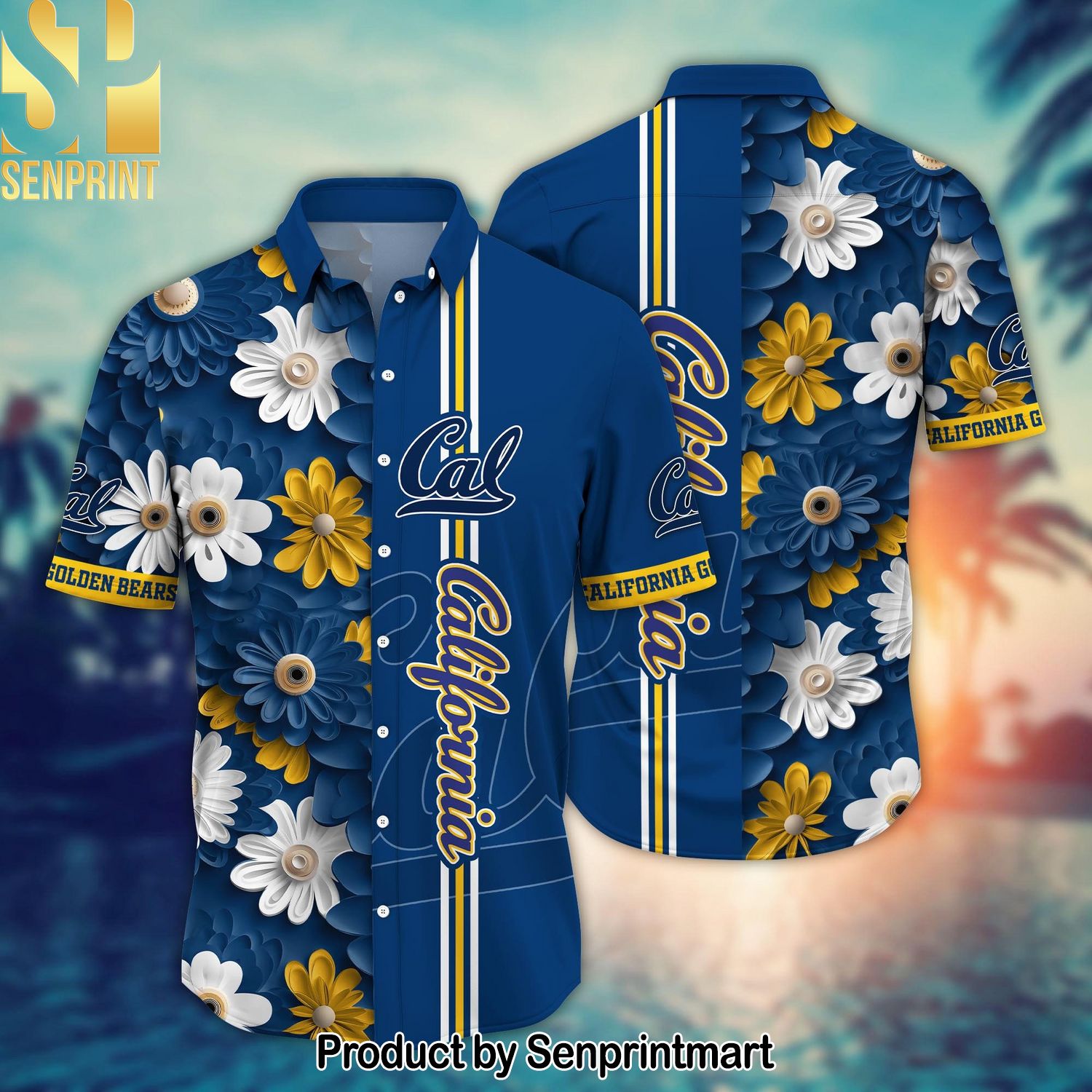 California Golden Bears NCAA Flower All Over Print Hawaiian Shirt and Shorts