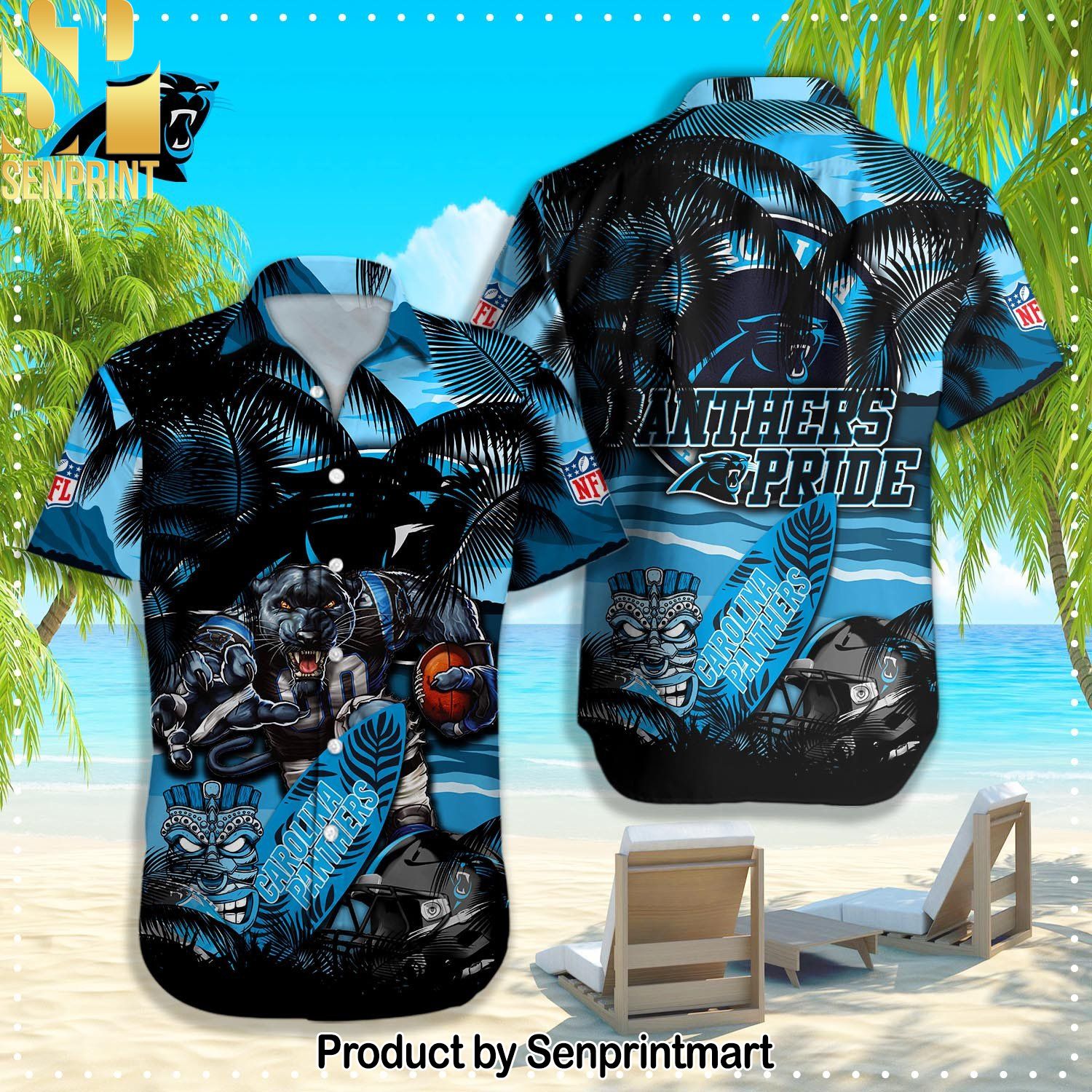 Carolina Panthers NFL Hot Fashion Hawaiian Shirt and Shorts