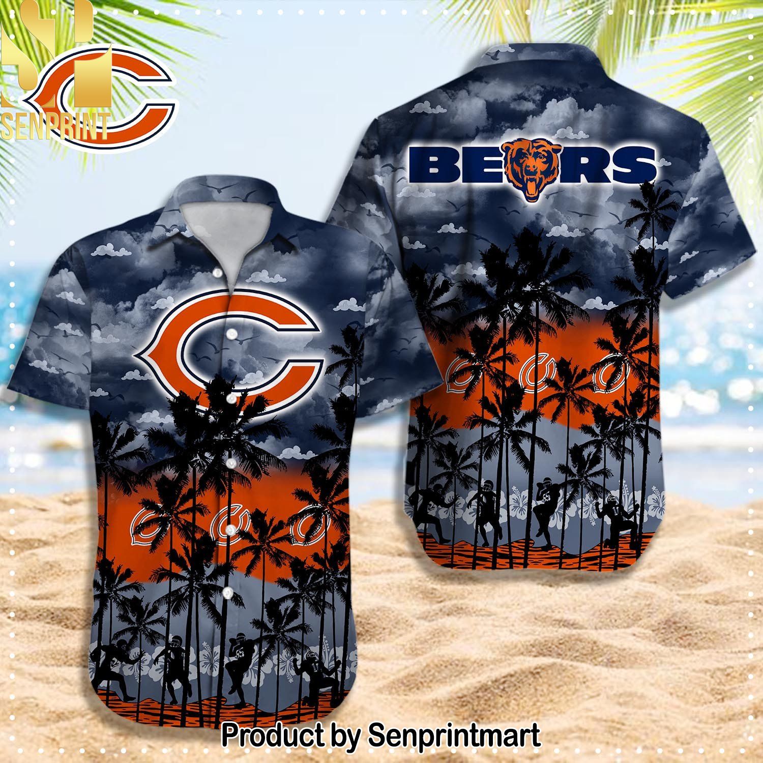 Chicago Bears NFL Classic Hawaiian Shirt and Shorts