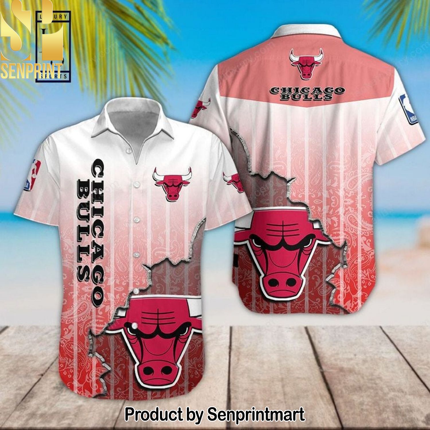 Chicago Bulls NBA Full Print Unisex Hawaiian Shirt and Shorts