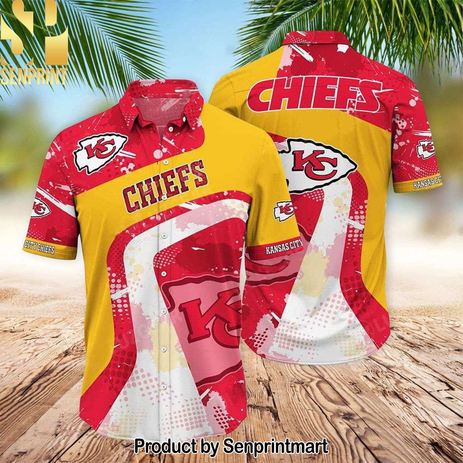 Chiefs Kansas City Chiefs Summer All Over Printed Unisex Hawaiian Shirt and Shorts