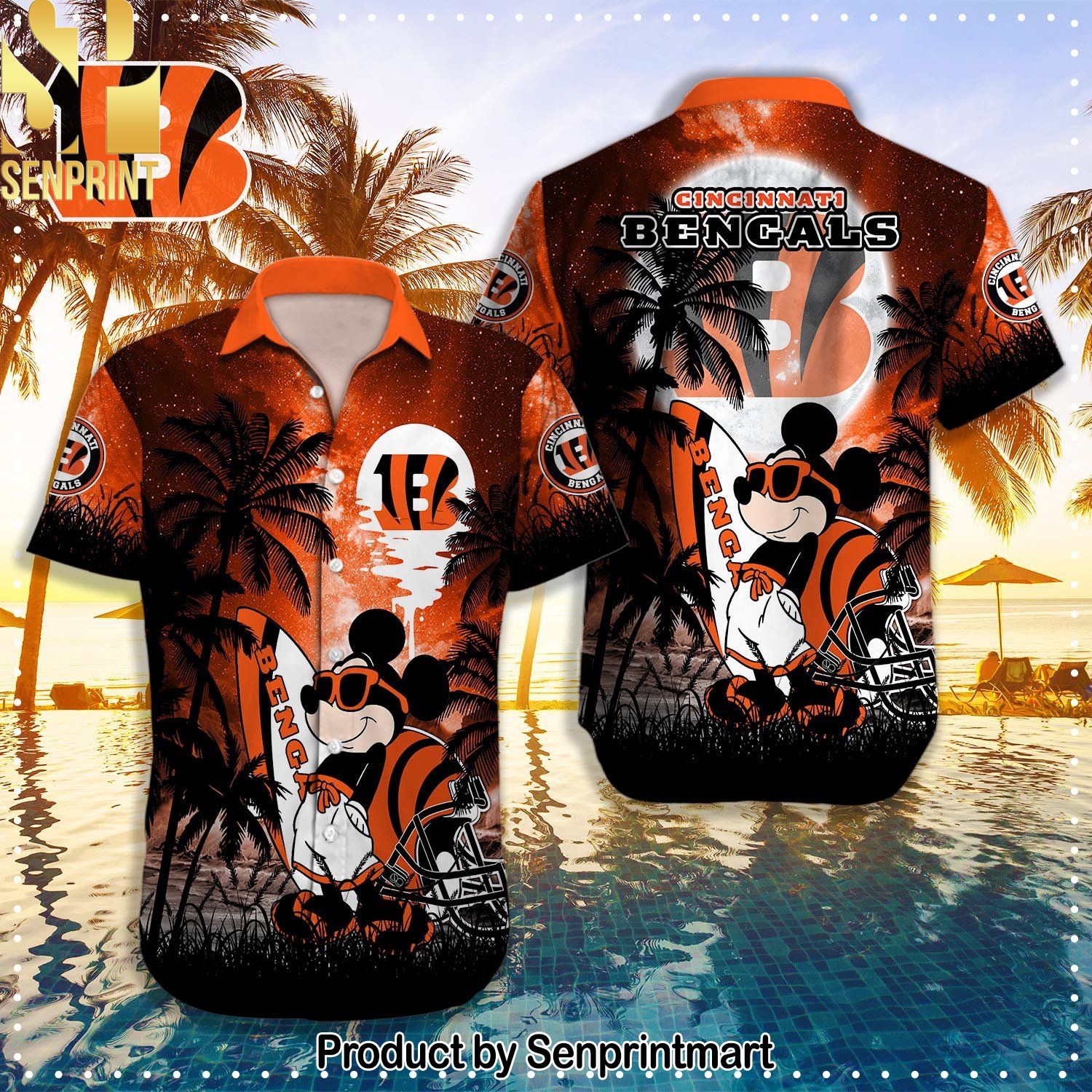 Cincinnati Bengals NFL Best Outfit 3D Hawaiian Shirt and Shorts