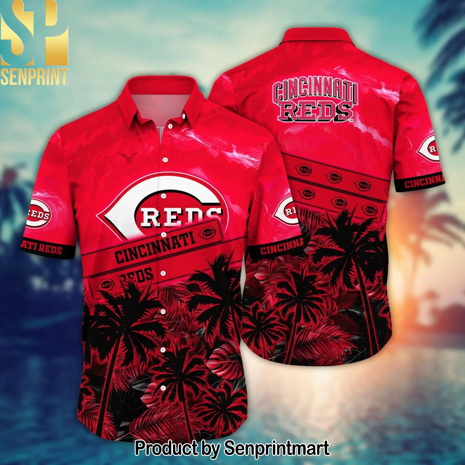 Cincinnati Reds MLB Flower Gift Ideas Full Printing Hawaiian Shirt and Shorts