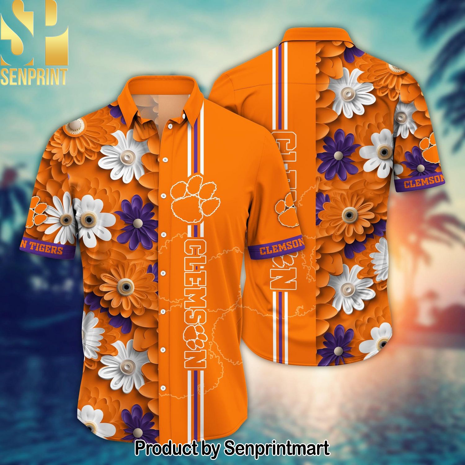 Clemson Tigers NCAA Flower Hot Version Hawaiian Shirt and Shorts