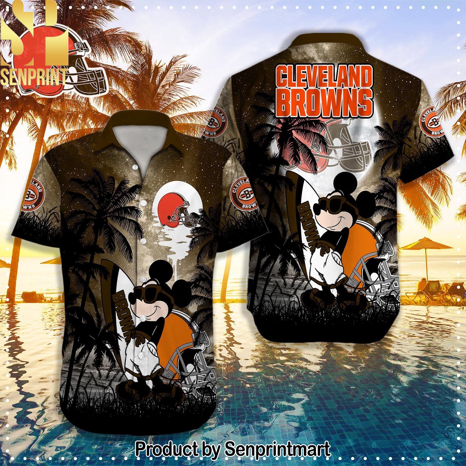 Cleveland Browns NFL Classic Hawaiian Shirt and Shorts