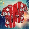 Cornell Big Red NCAA Hibiscus Tropical Flower New Outfit Full Printed Hawaiian Shirt and Shorts