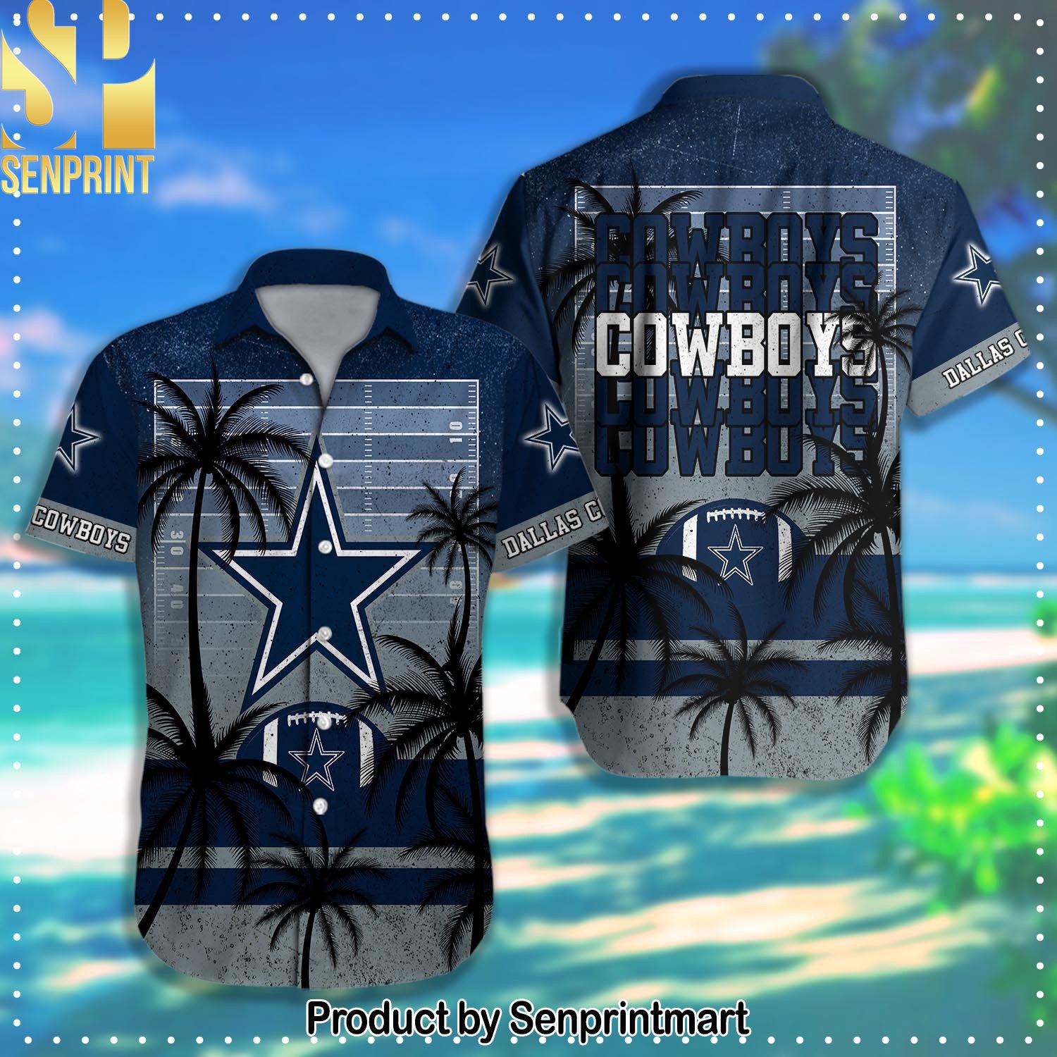Dallas Cowboys NFL For Fan Full Printing Hawaiian Shirt and Shorts