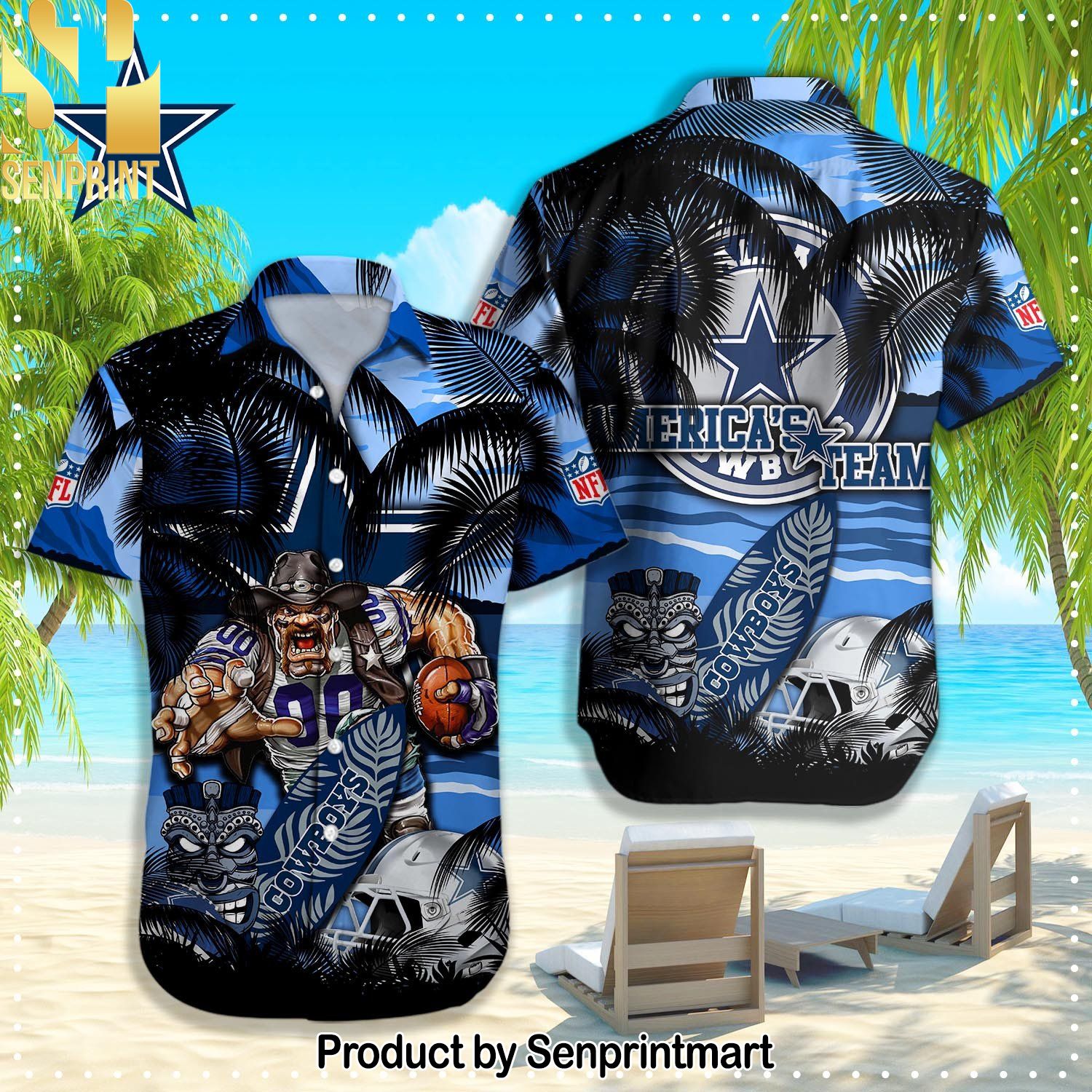 Dallas Cowboys NFL Street Style All Over Print Hawaiian Shirt and Shorts