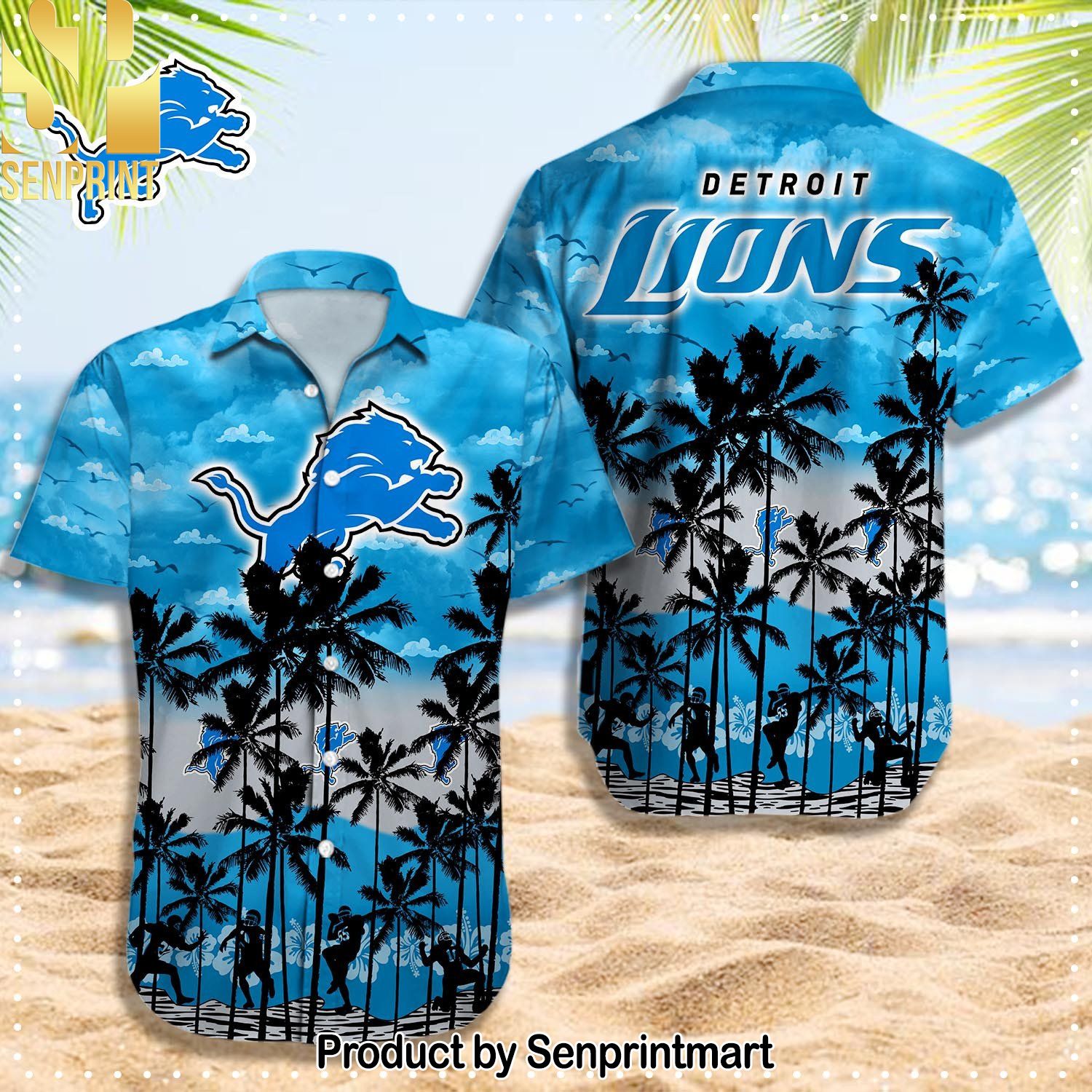 Detroit Lions NFL Full Print 3D Hawaiian Shirt and Shorts