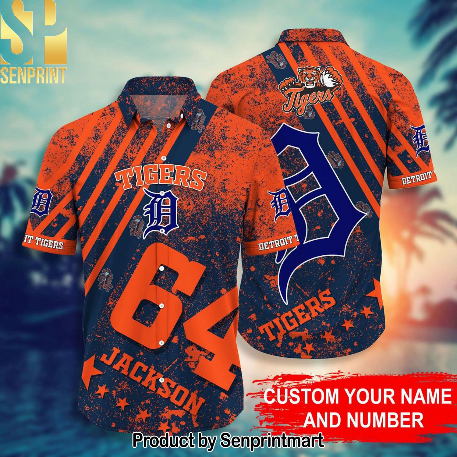 Detroit Tigers MLB 3D Hawaiian Shirt and Shorts