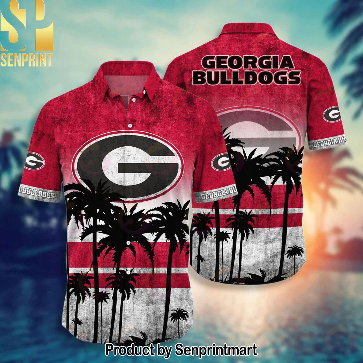 Georgia Bulldogs Classic Full Printed Hawaiian Shirt and Shorts